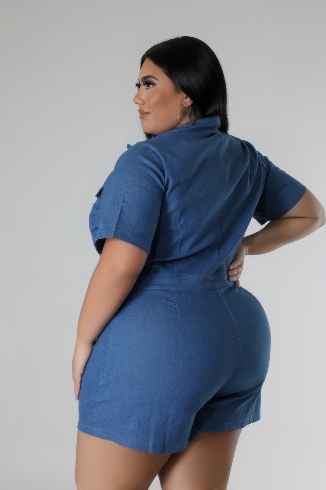 Semi-stretch Romper JoySkyBoutique