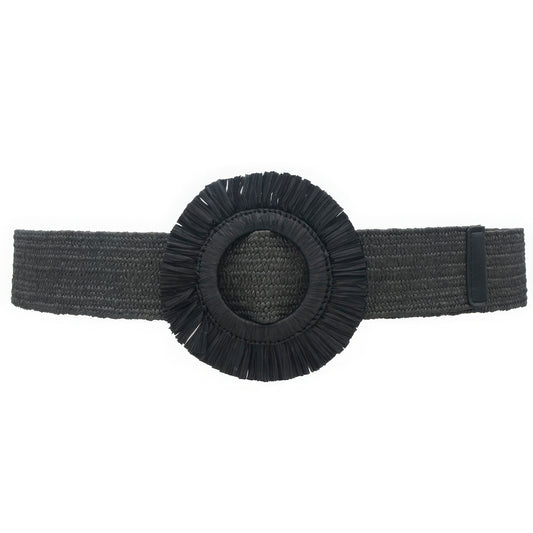 Fringe Circle Straw Belt JoySkyBoutique
