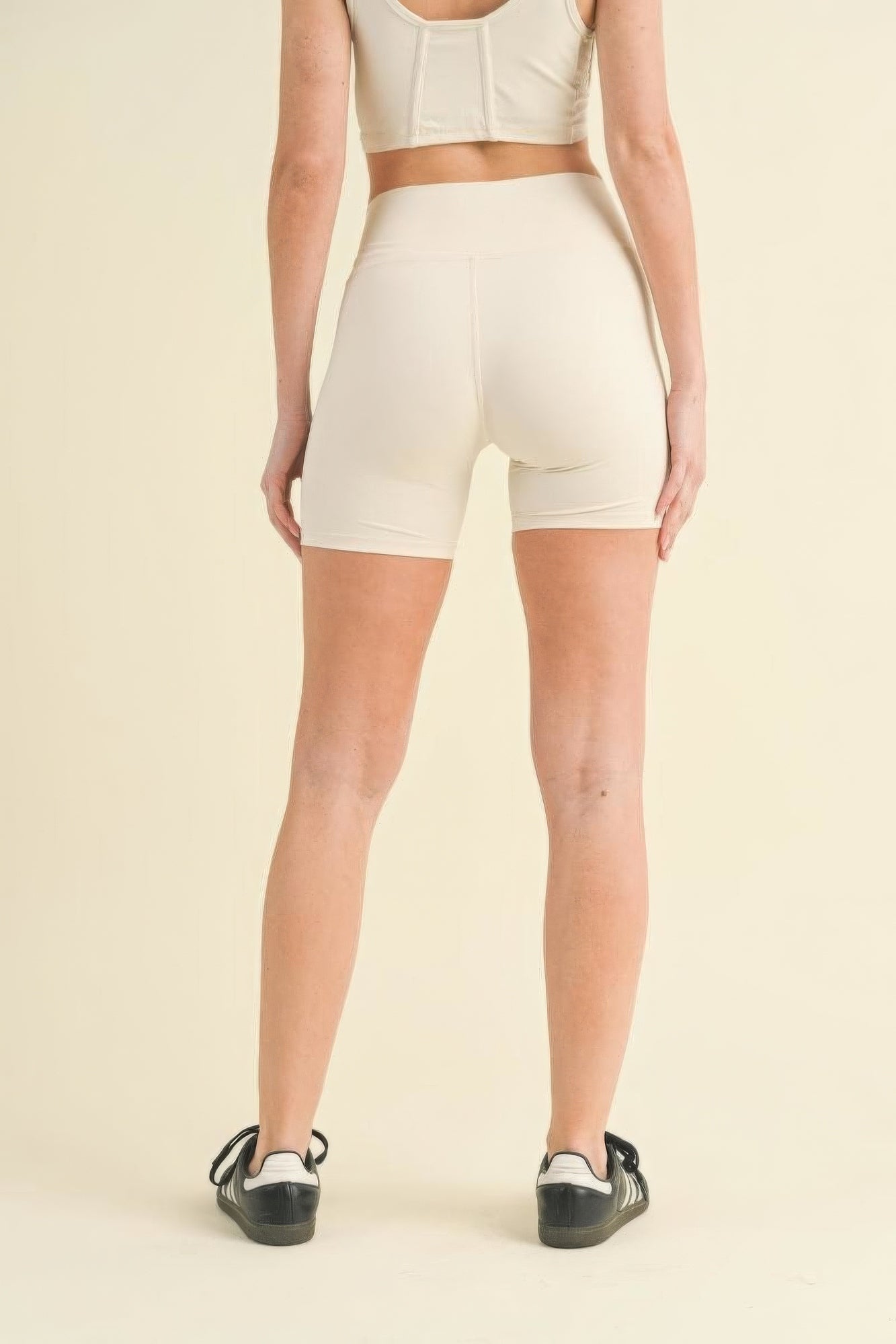 Ruched Waist Biker Shorts JoySkyBoutique