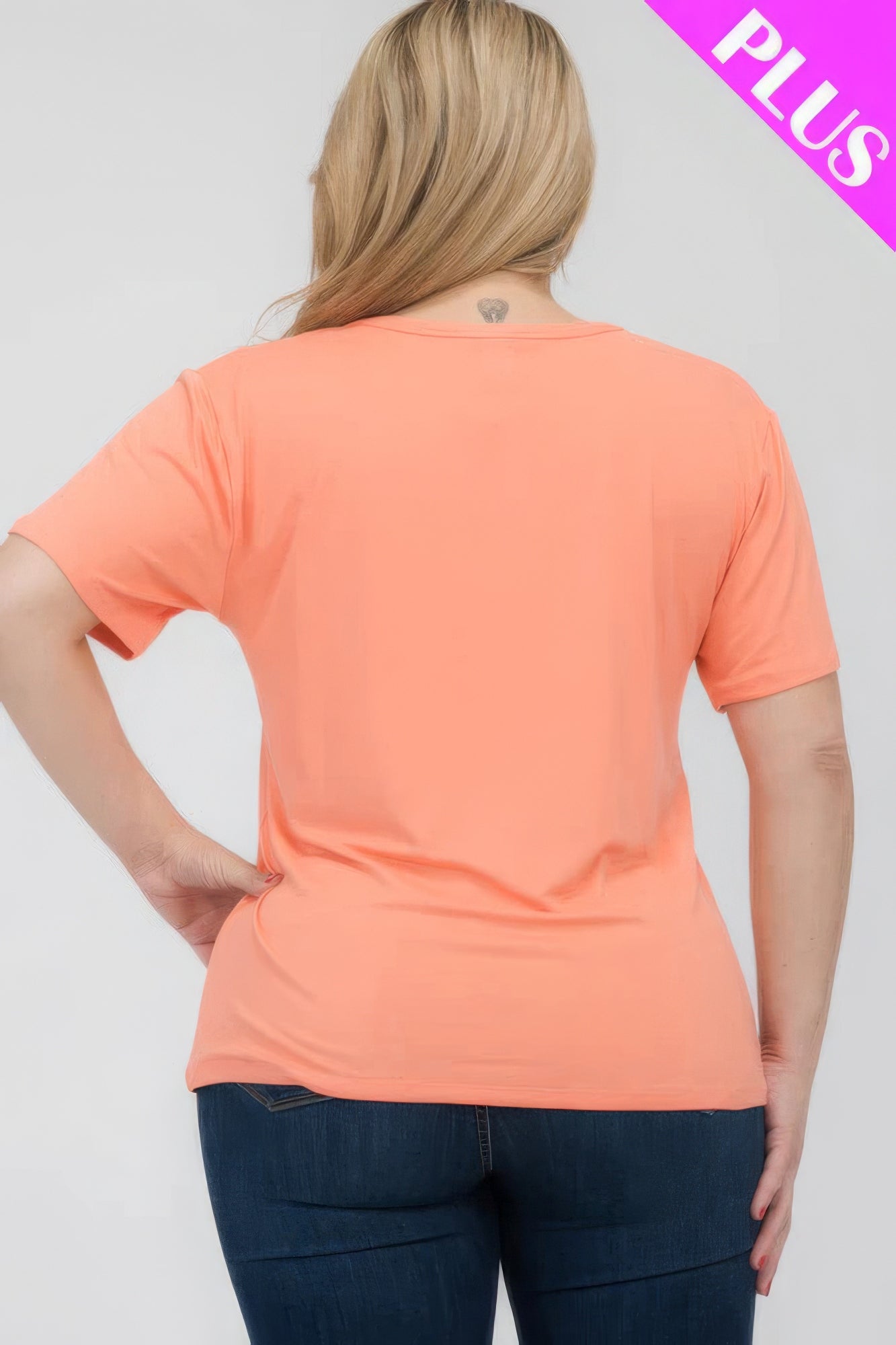 Plus Size Basic Short Sleeve T-shirt JoySkyBoutique