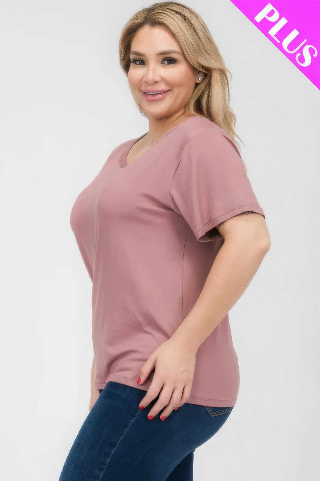 Plus Size Basic Short Sleeve T-shirt JoySkyBoutique