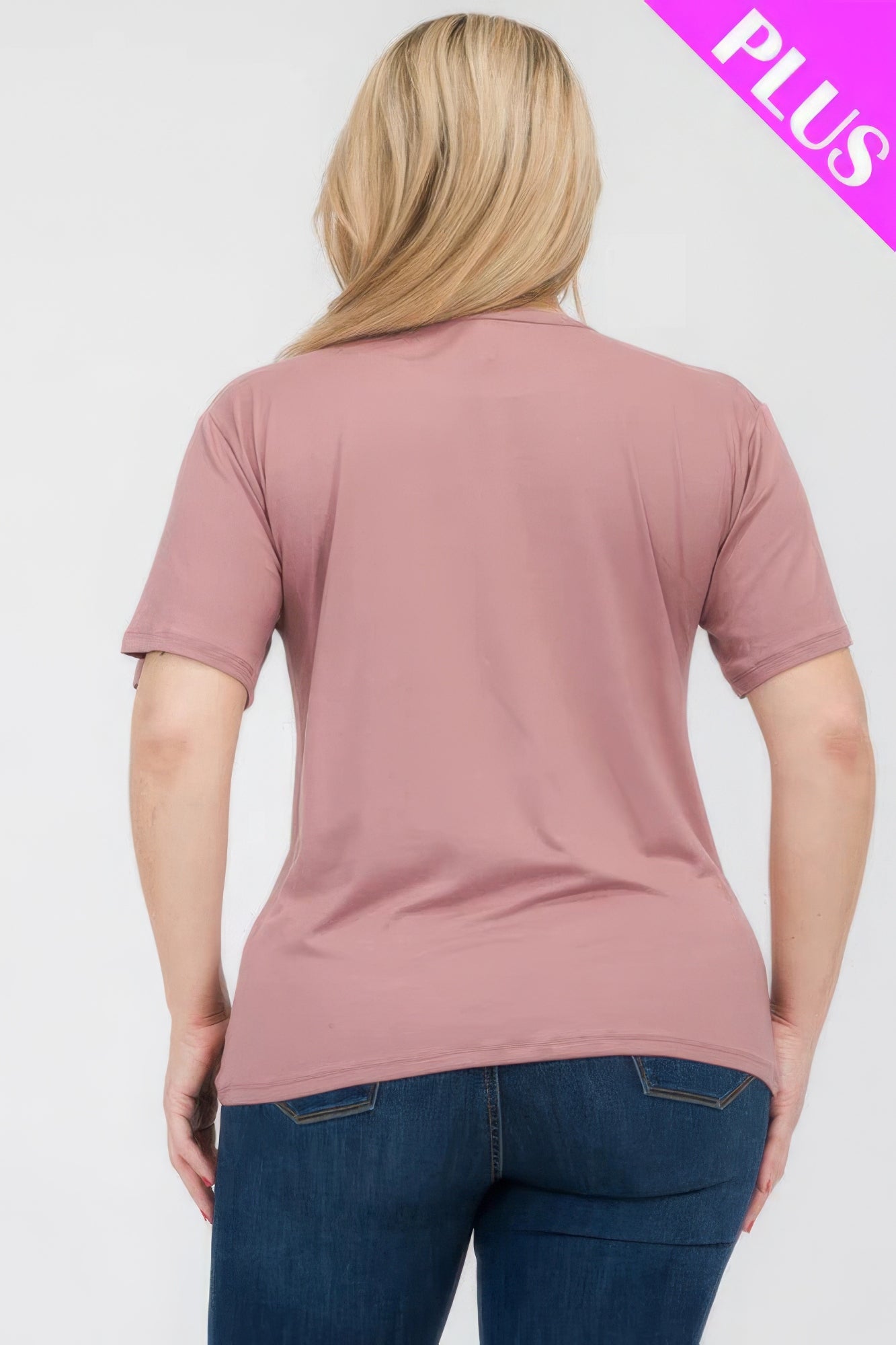Plus Size Basic Short Sleeve T-shirt JoySkyBoutique