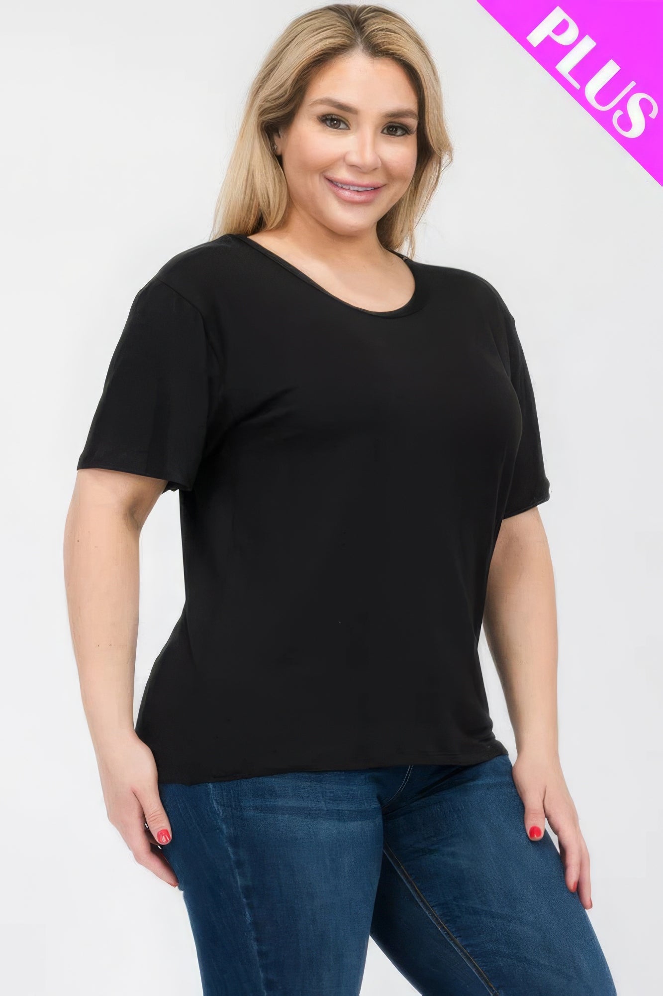 Plus Size Basic Short Sleeve T-shirt JoySkyBoutique