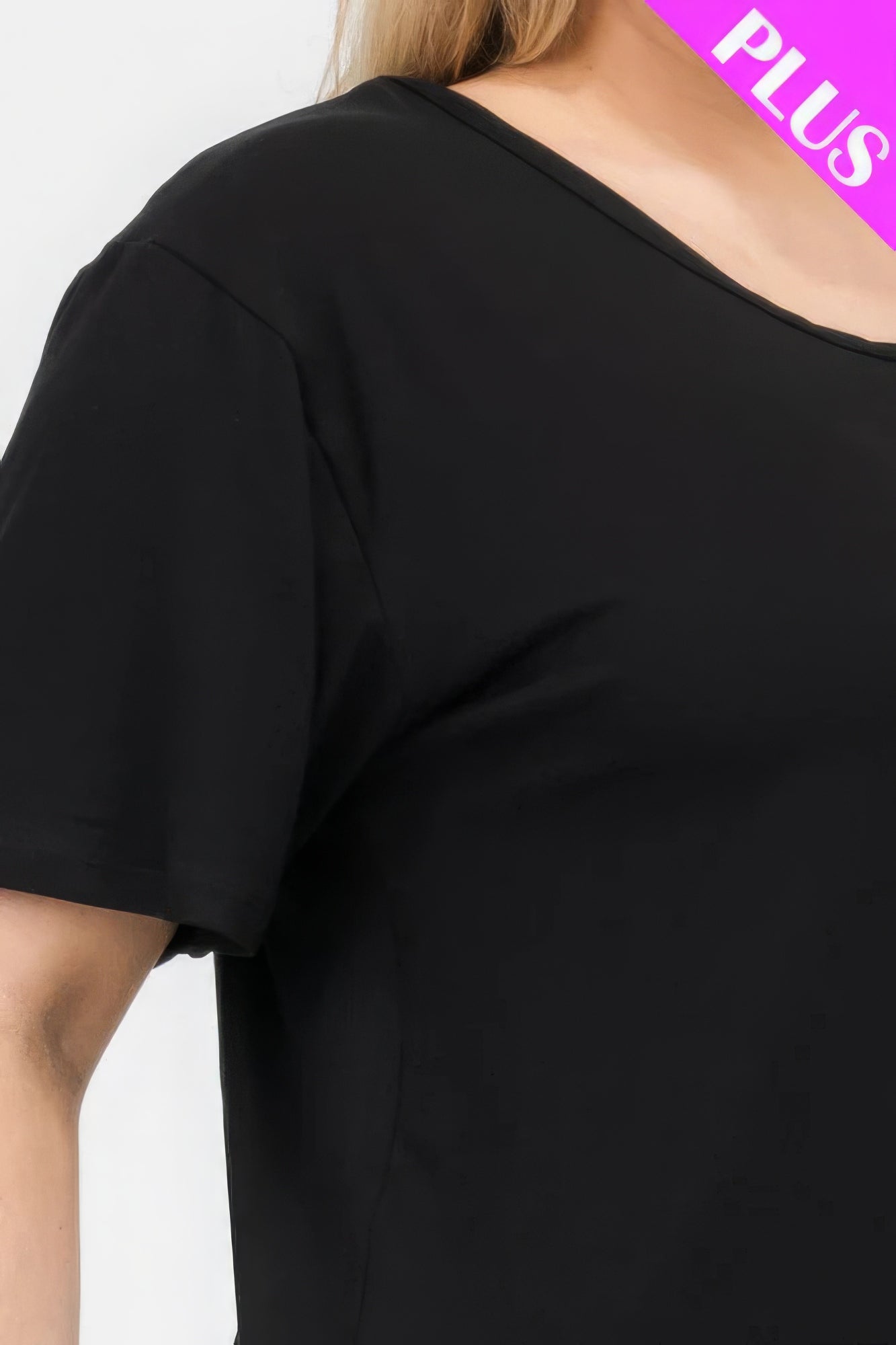 Plus Size Basic Short Sleeve T-shirt JoySkyBoutique