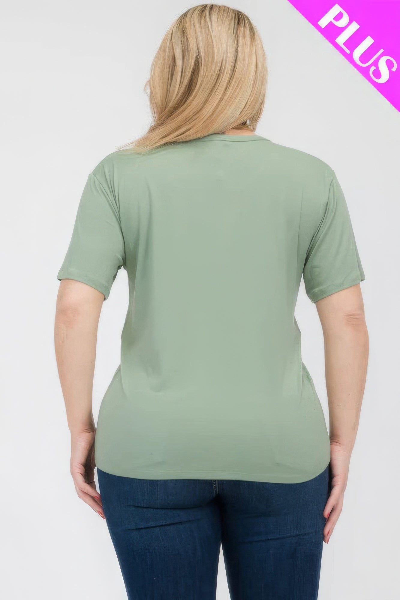 Plus Size Basic Short Sleeve T-shirt JoySkyBoutique