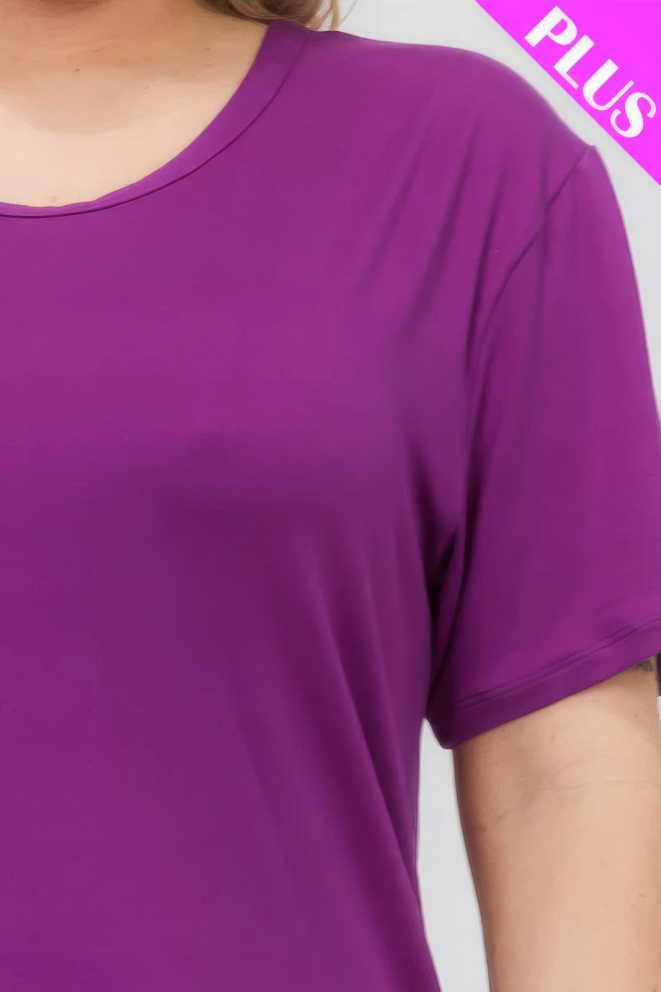 Plus Size Basic Short Sleeve T-shirt JoySkyBoutique