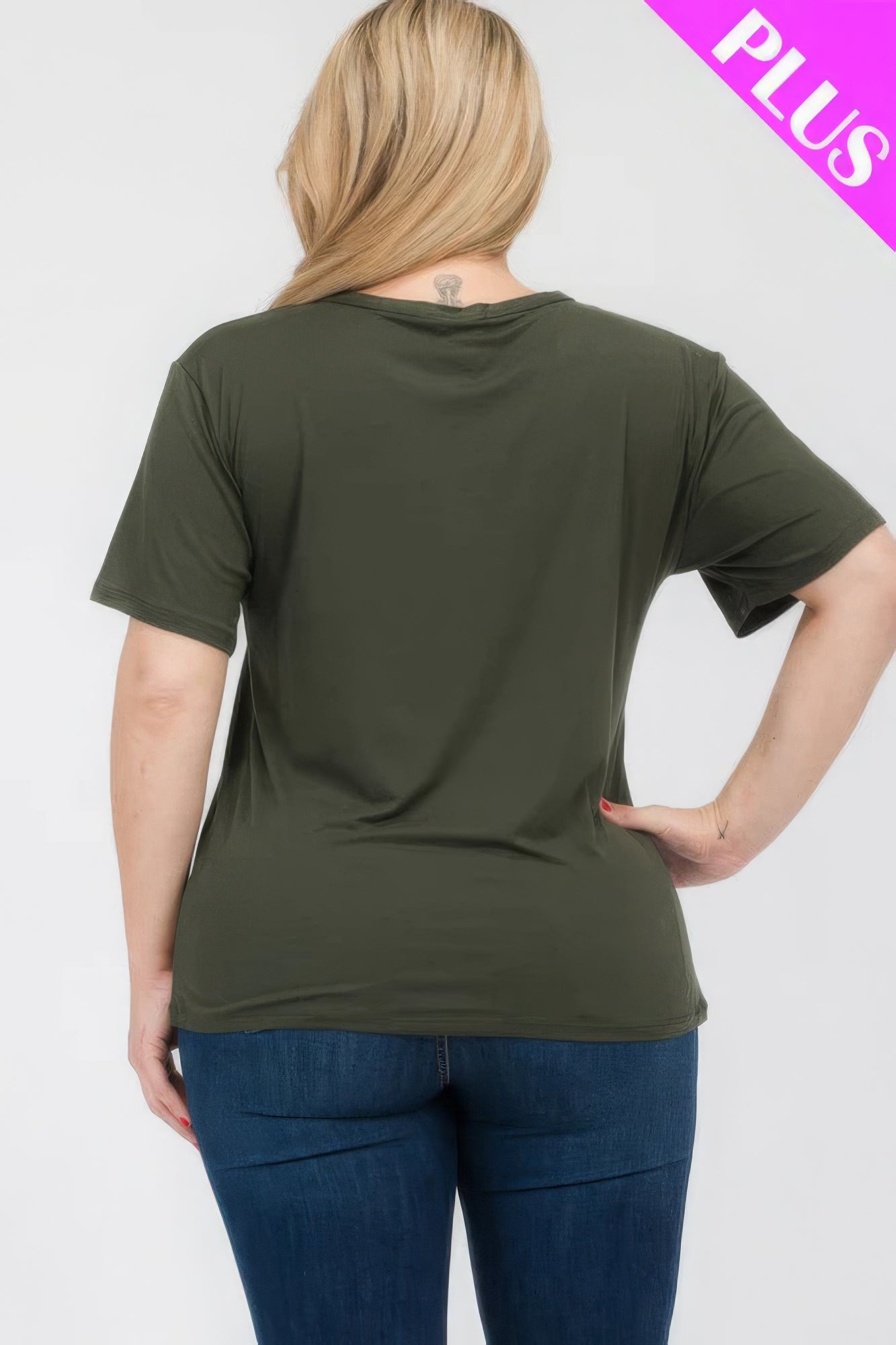 Plus Size Basic Short Sleeve T-shirt JoySkyBoutique