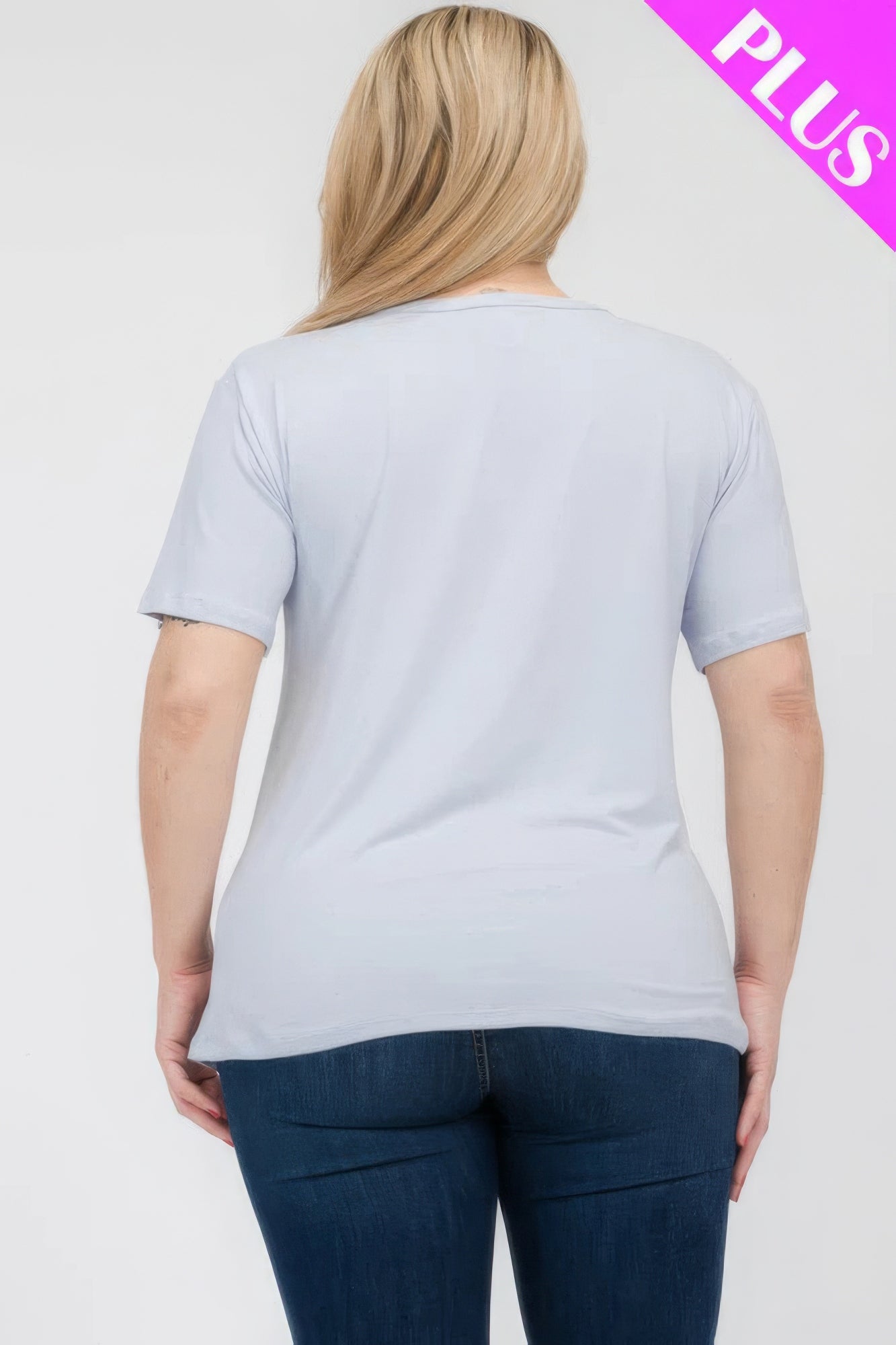 Plus Size Basic Short Sleeve T-shirt JoySkyBoutique