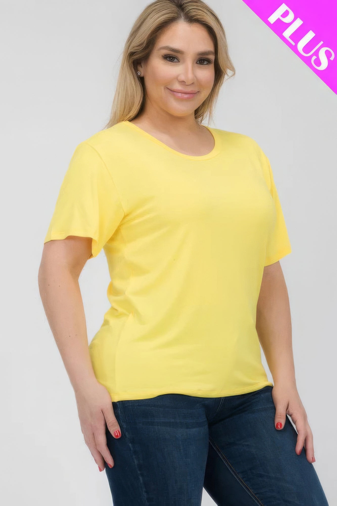 Plus Size Basic Short Sleeve T-shirt JoySkyBoutique