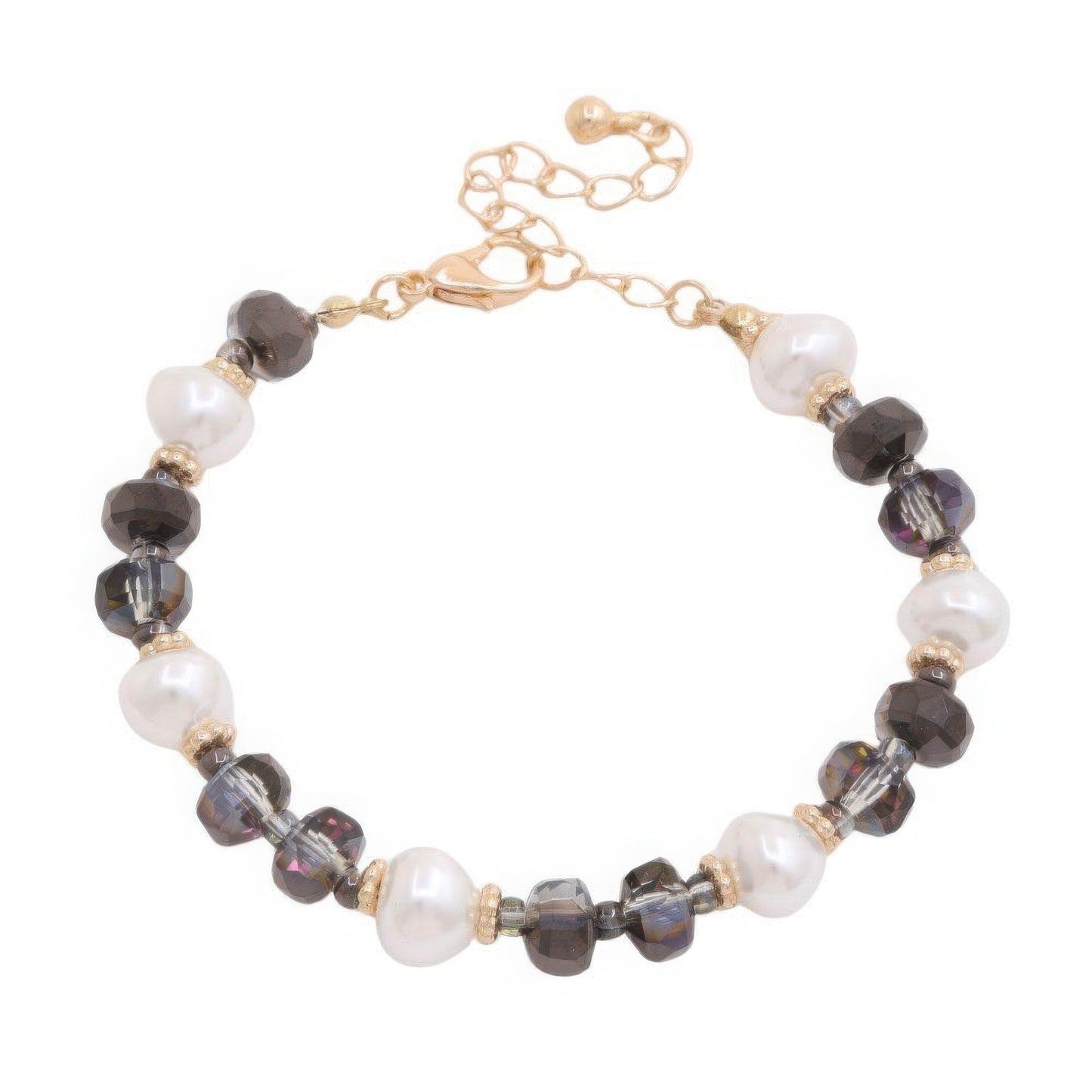 Pearl Beaded Metal Bracelet JoySkyBoutique