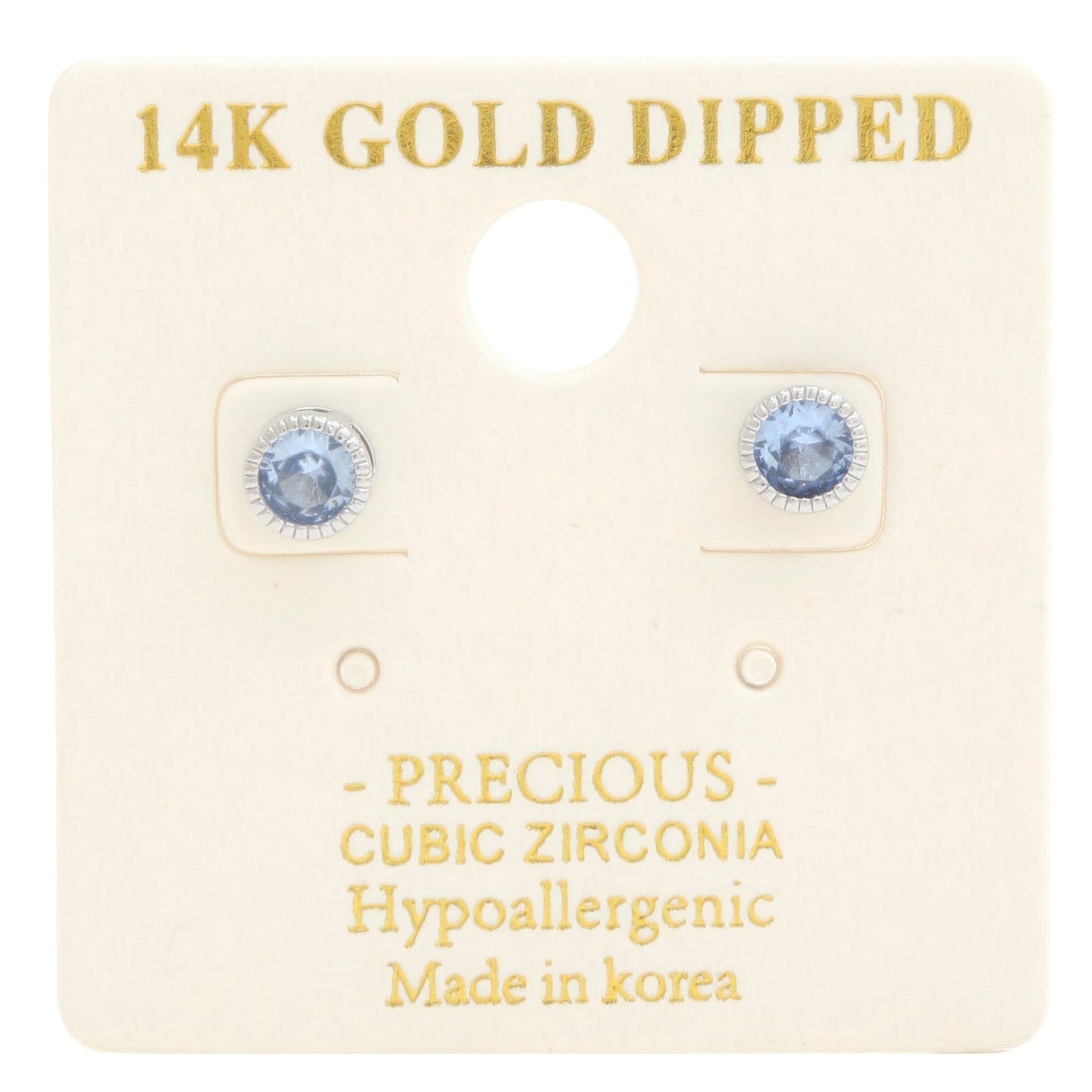 14k Gold Dipped Cz Round Earring JoySkyBoutique