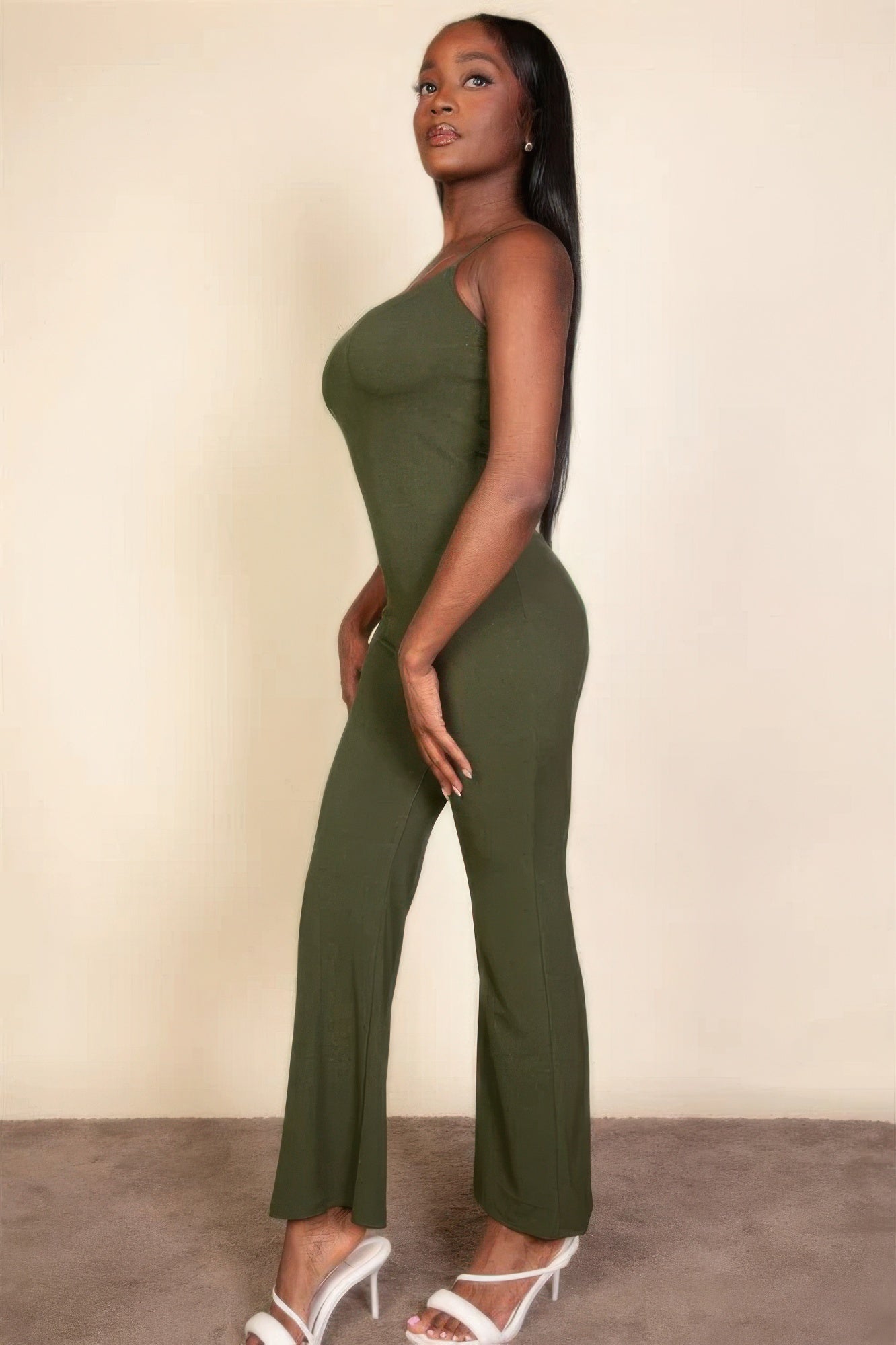 Ribbed sleeveless wide leg jumpsuit JoySkyBoutique