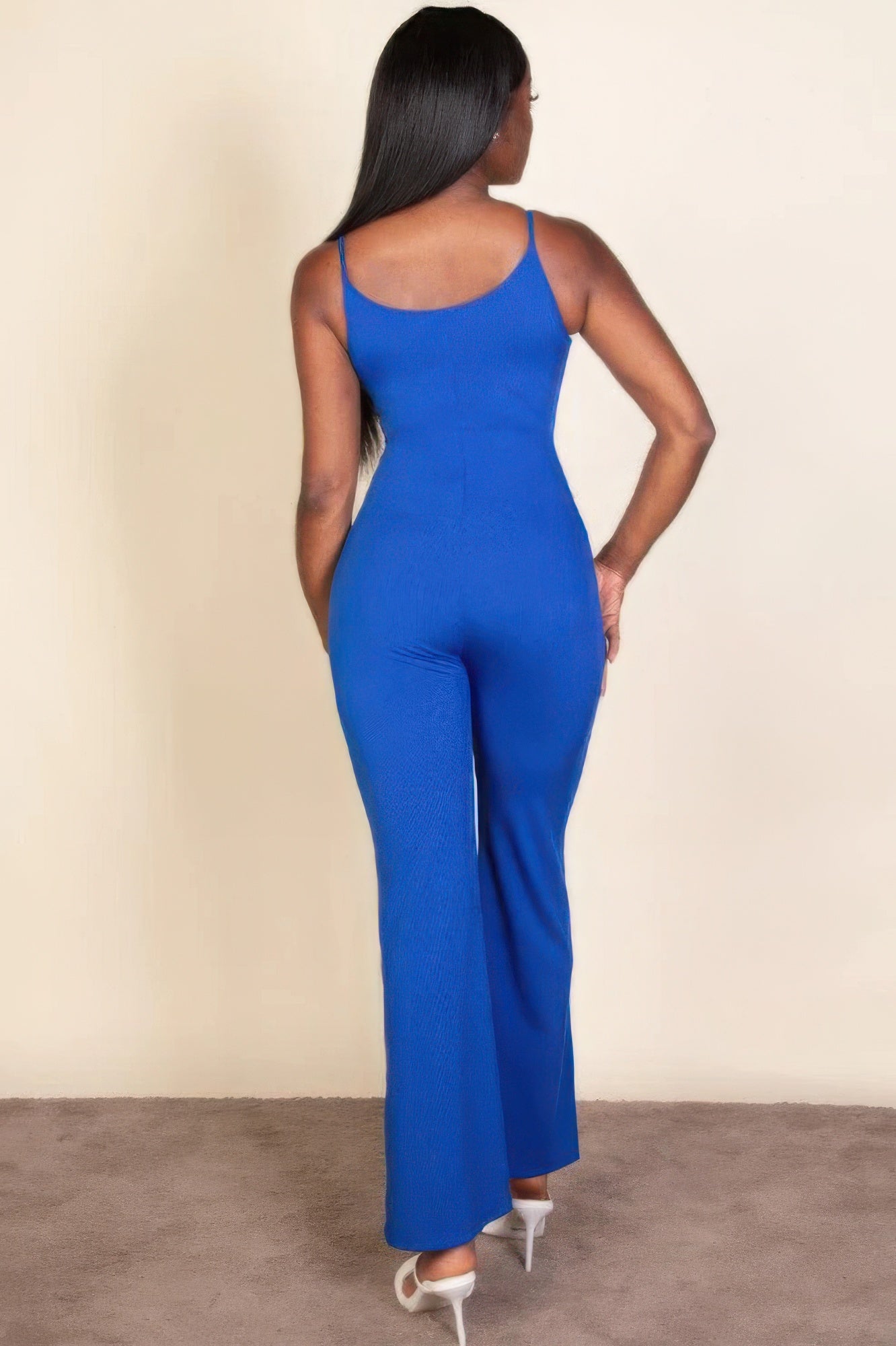 Ribbed sleeveless wide leg jumpsuit JoySkyBoutique
