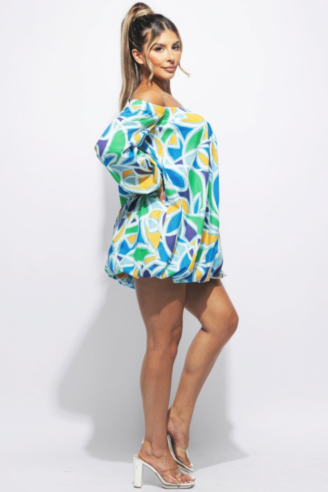 Off Shoulder Bubble Dress JoySkyBoutique