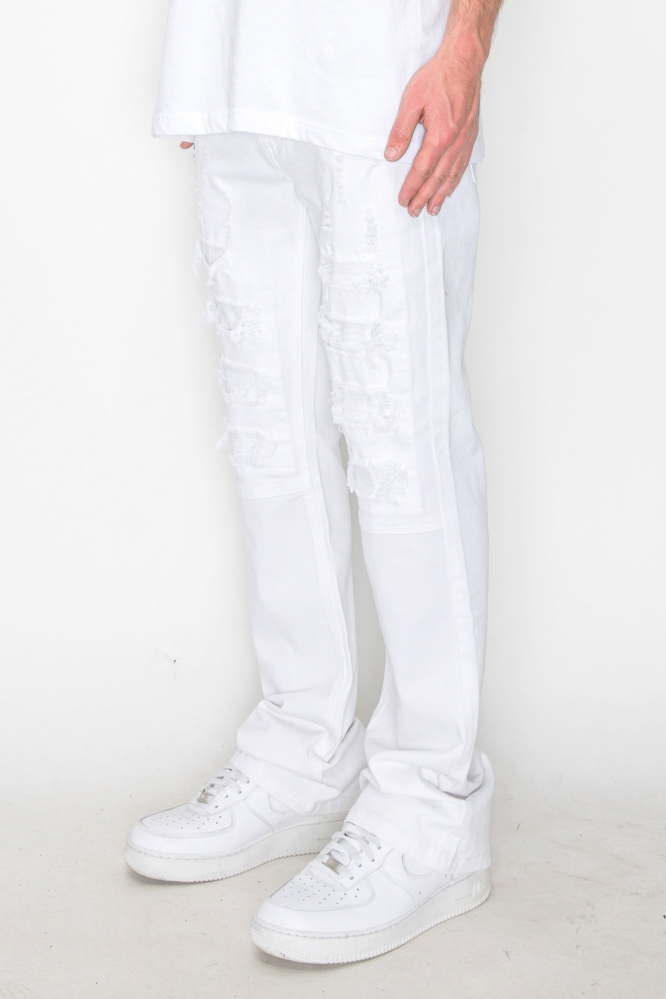 Bootcut Rip & Repair Colored Jeans JoySkyBoutique