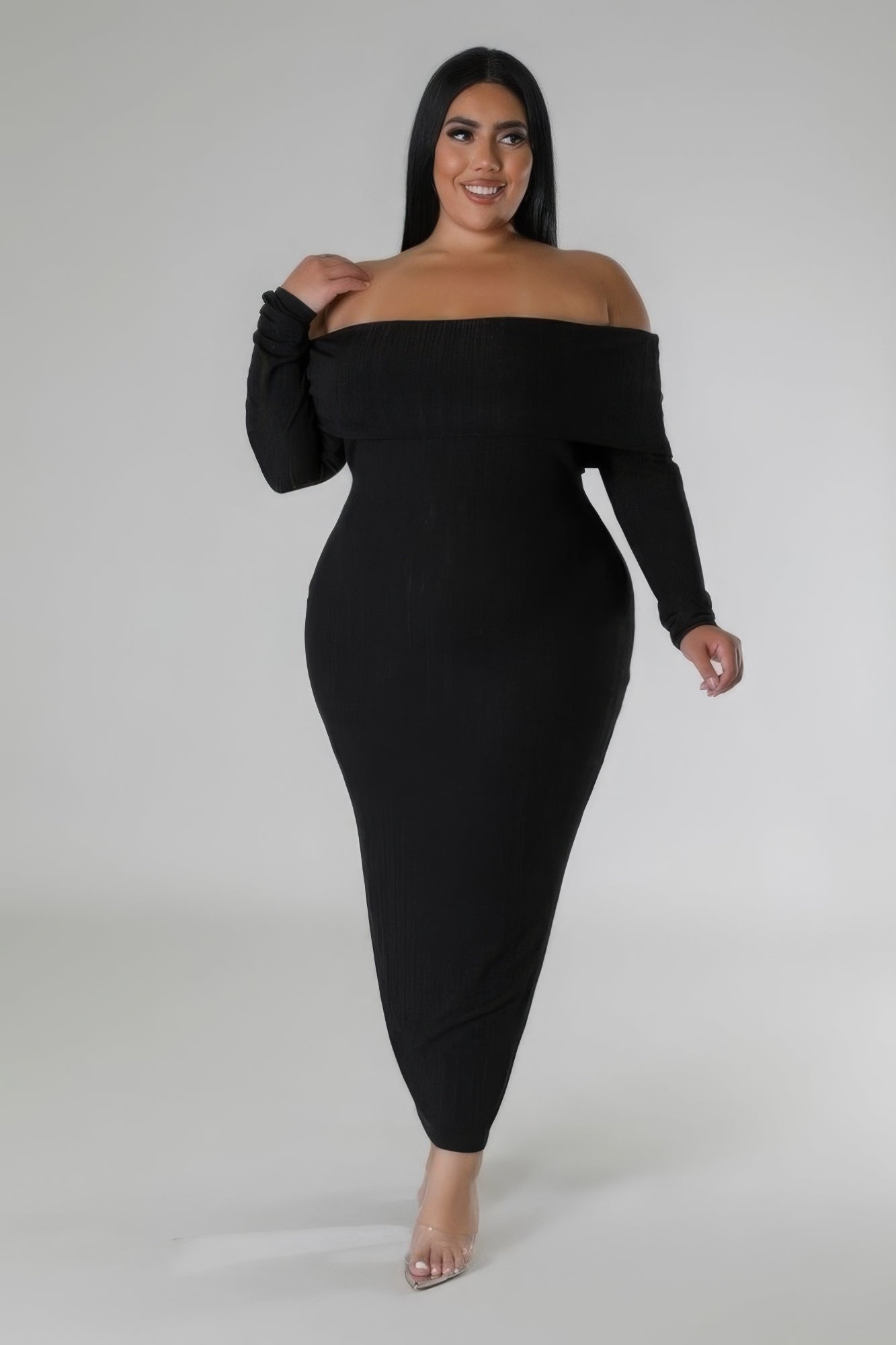 Off Shoulders Stretch Dress JoySkyBoutique