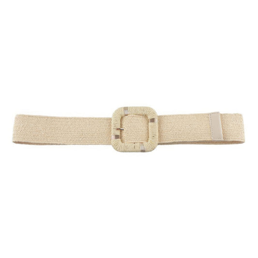 Straw Buckle Elastic Belt JoySkyBoutique