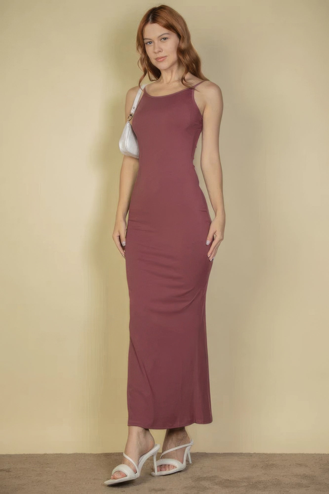 Ribbed Mermaid Hem Camisole Maxi Dress JoySkyBoutique