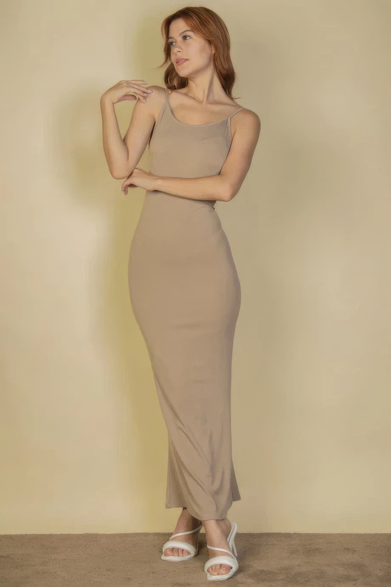 Ribbed Mermaid Hem Camisole Maxi Dress JoySkyBoutique