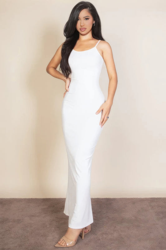 Ribbed Mermaid Hem Camisole Maxi Dress JoySkyBoutique