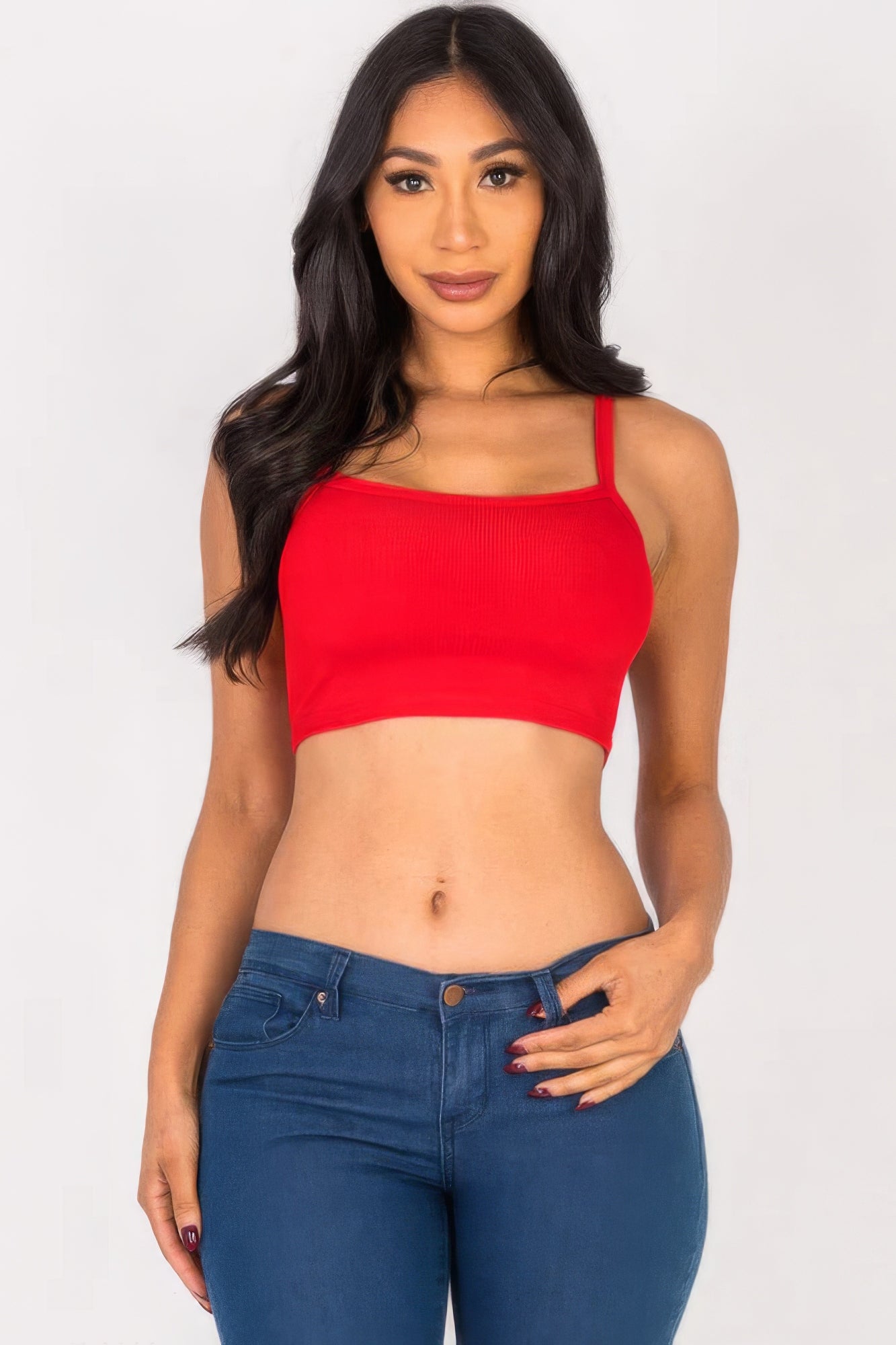 Ribbed Knit Cami Crop Top JoySkyBoutique