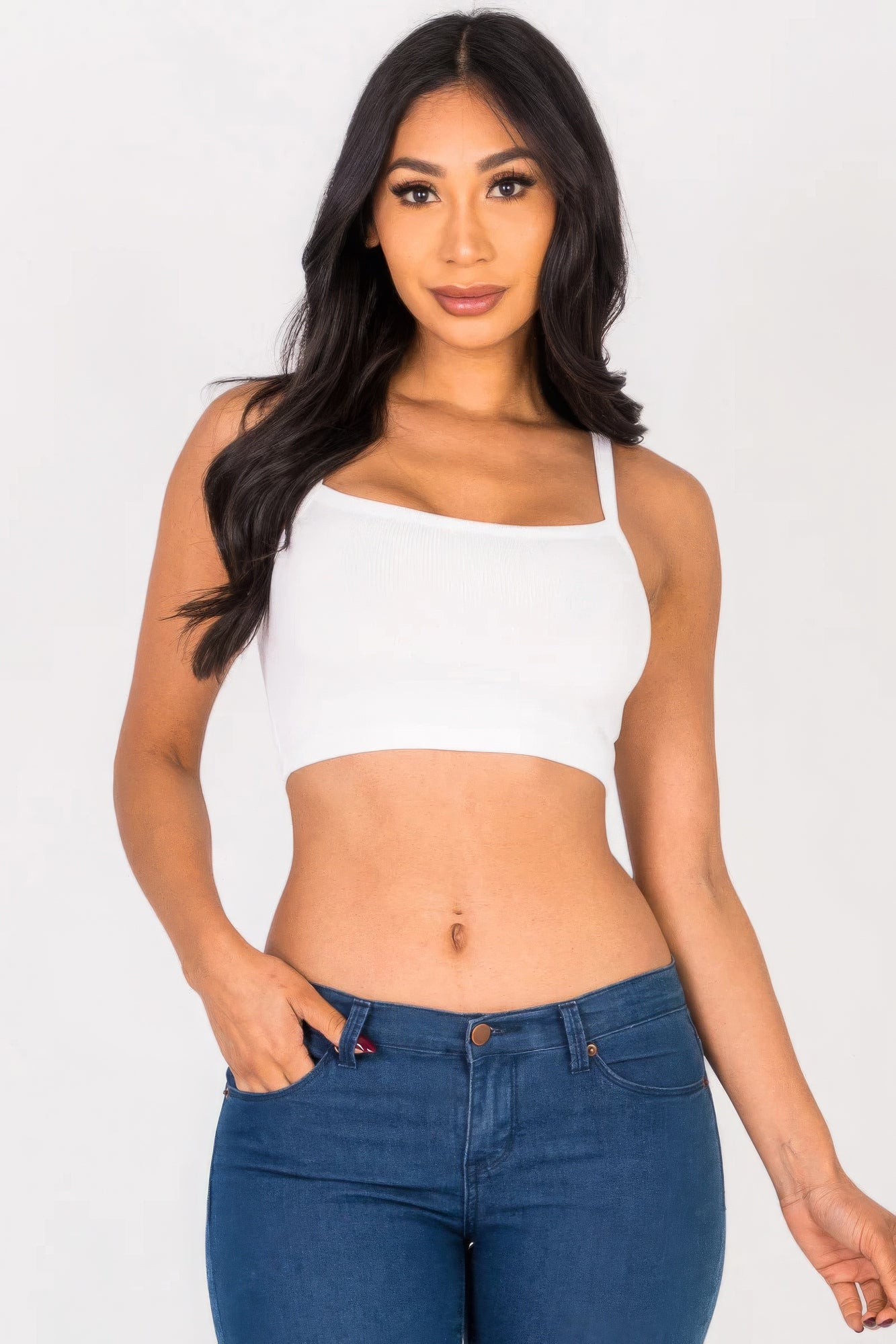 Ribbed Knit Cami Crop Top JoySkyBoutique