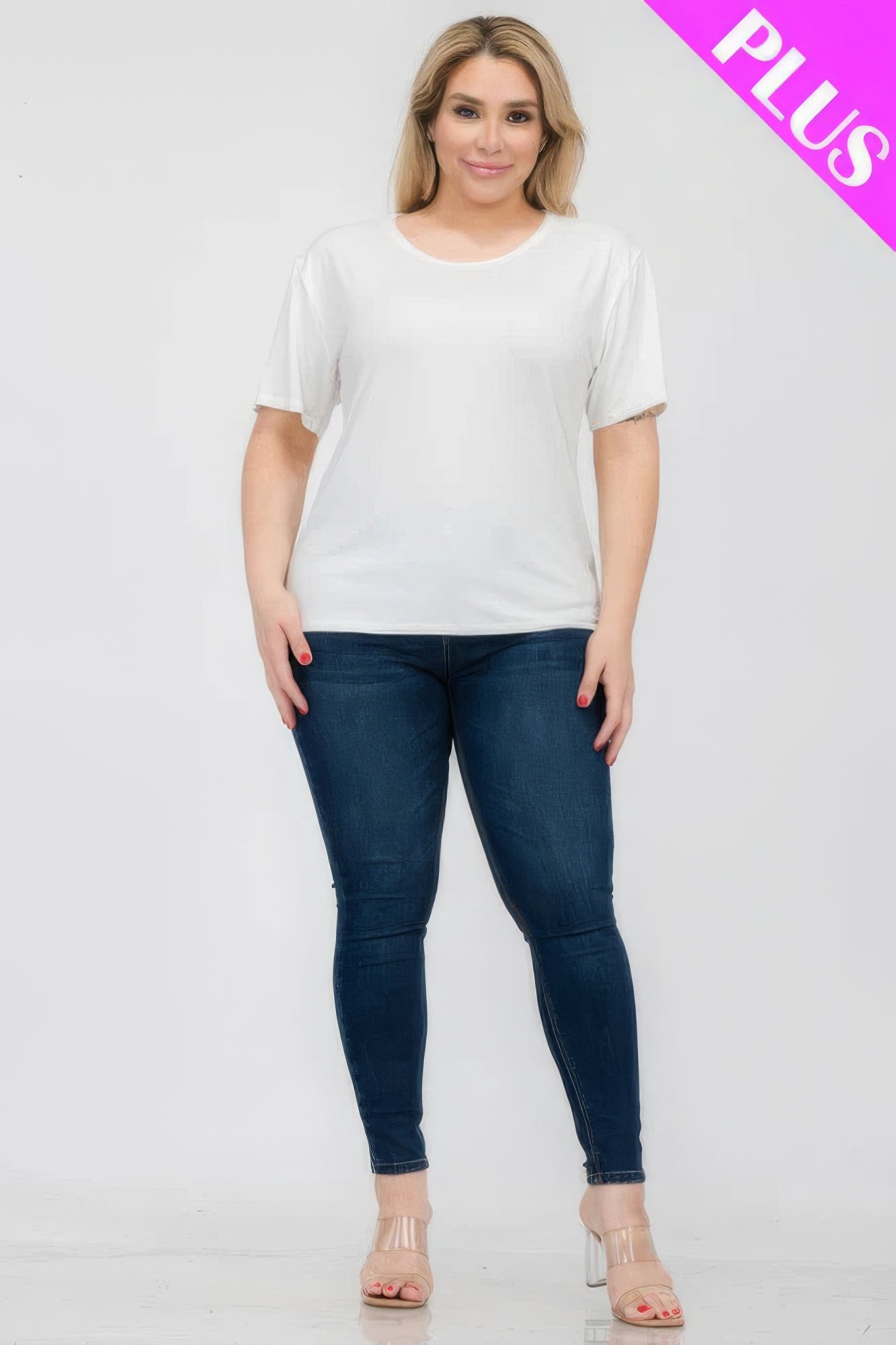 Plus Size Basic Short Sleeve T-shirt JoySkyBoutique