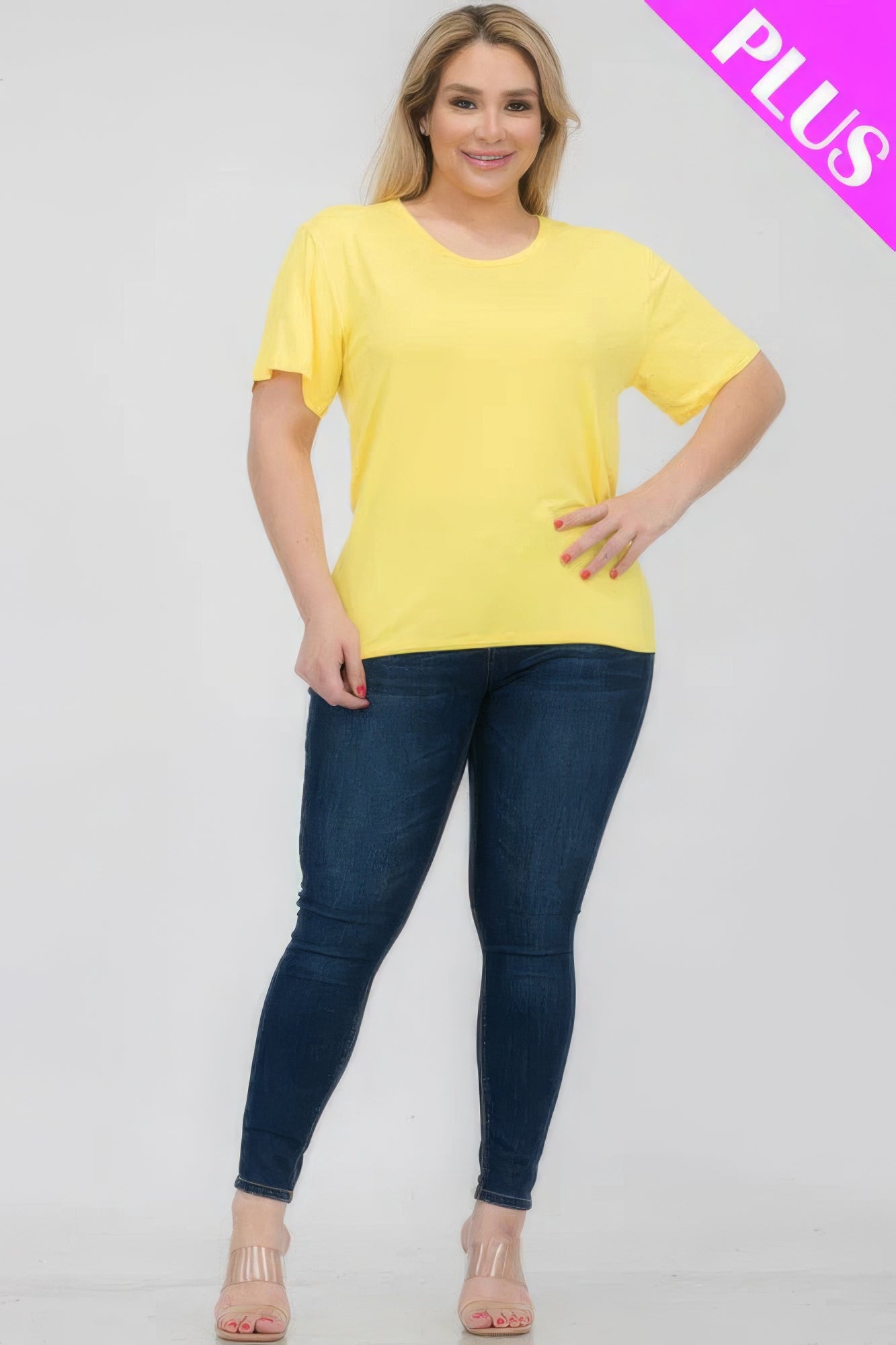 Plus Size Basic Short Sleeve T-shirt JoySkyBoutique