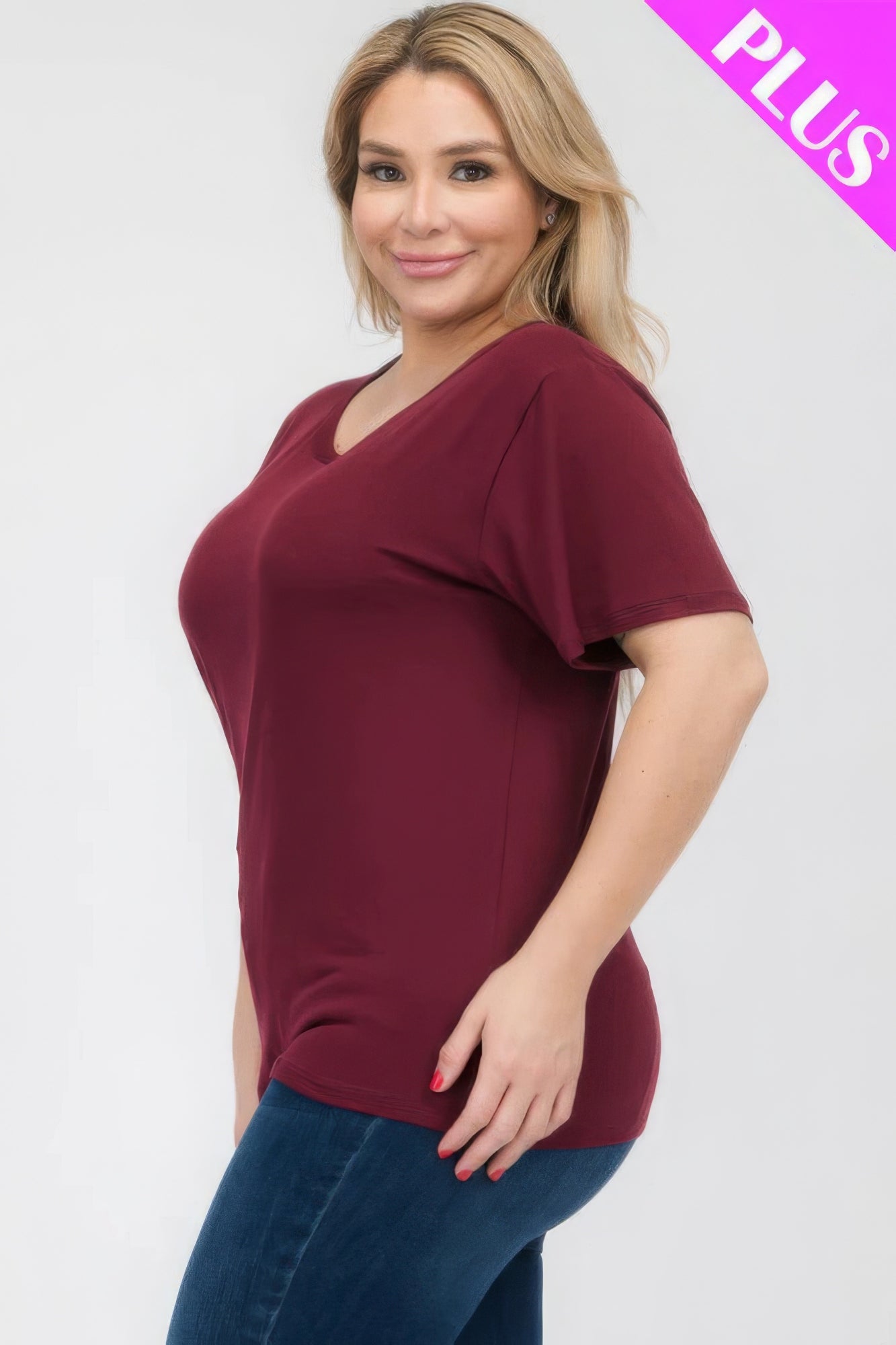 Plus Size Basic Short Sleeve T-shirt JoySkyBoutique