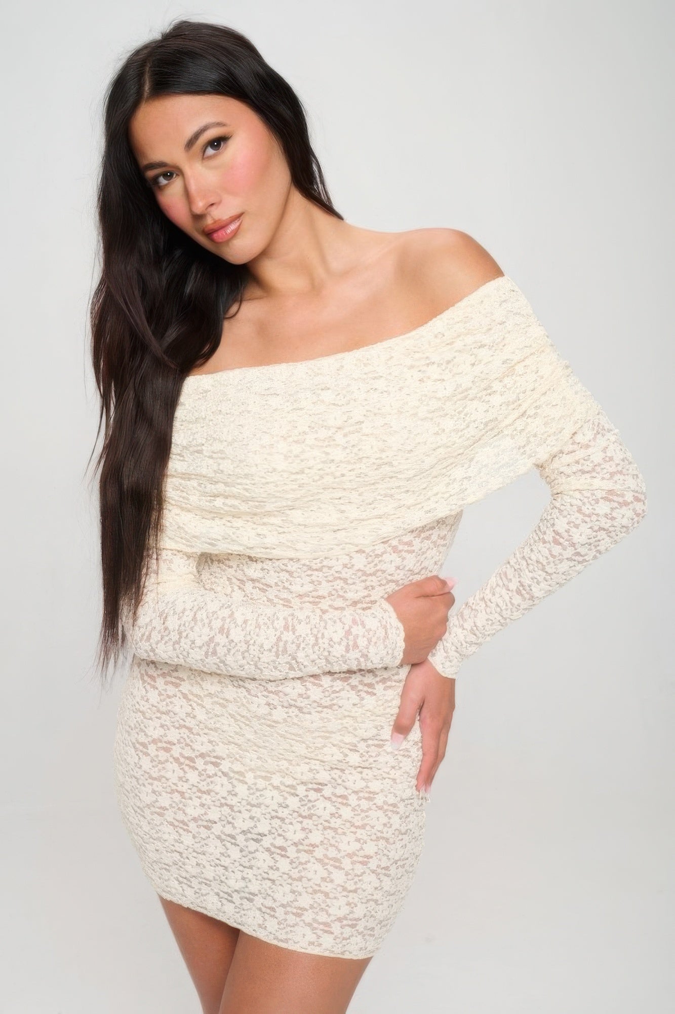 Off Shoulder Lace Dress JoySkyBoutique