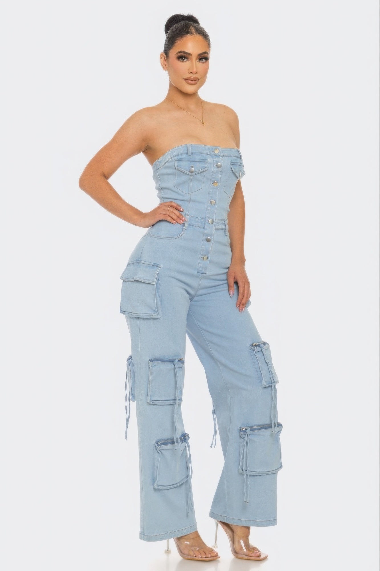 Stretch Denim Jumpsuit JoySkyBoutique