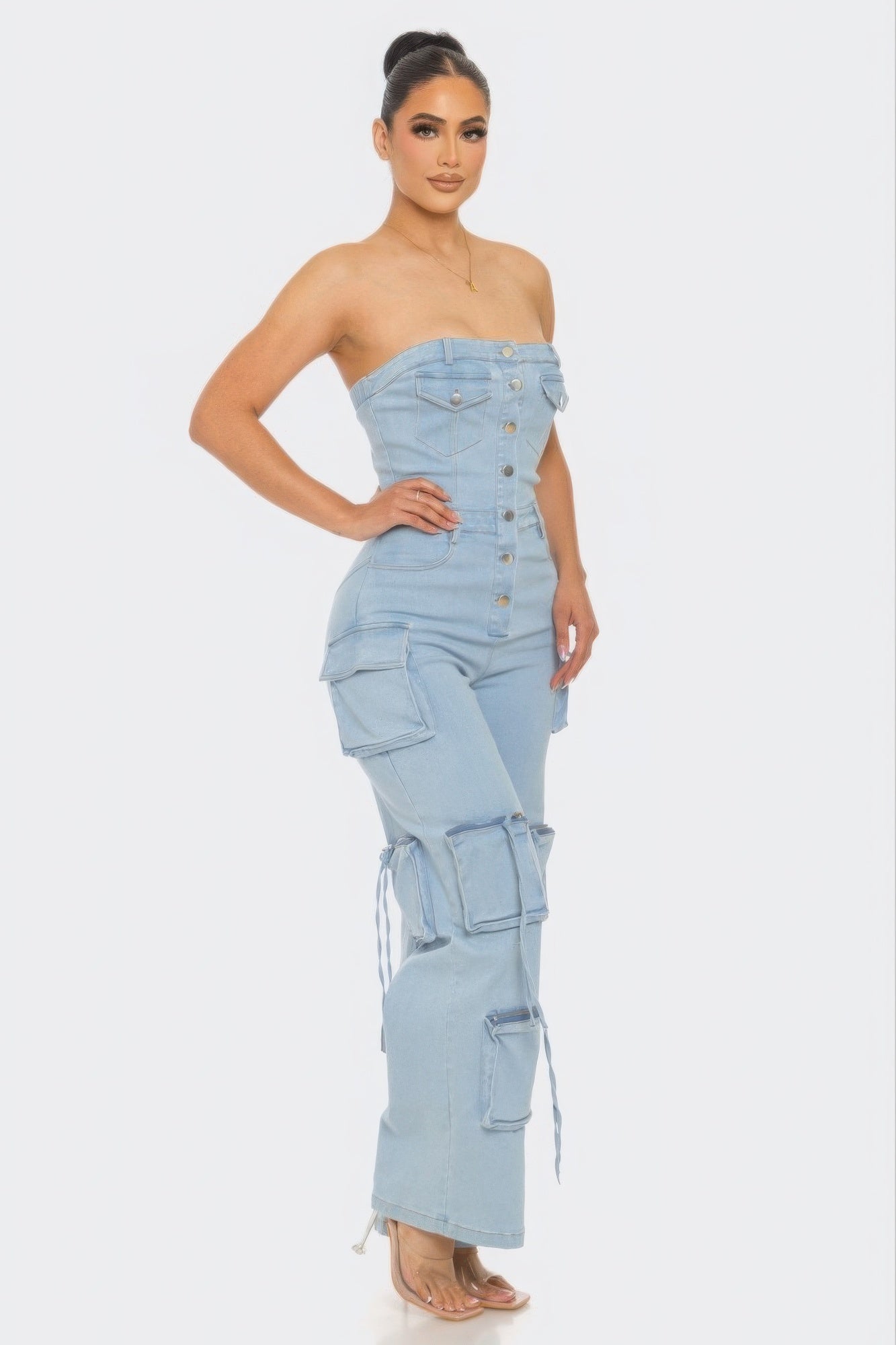 Stretch Denim Jumpsuit JoySkyBoutique