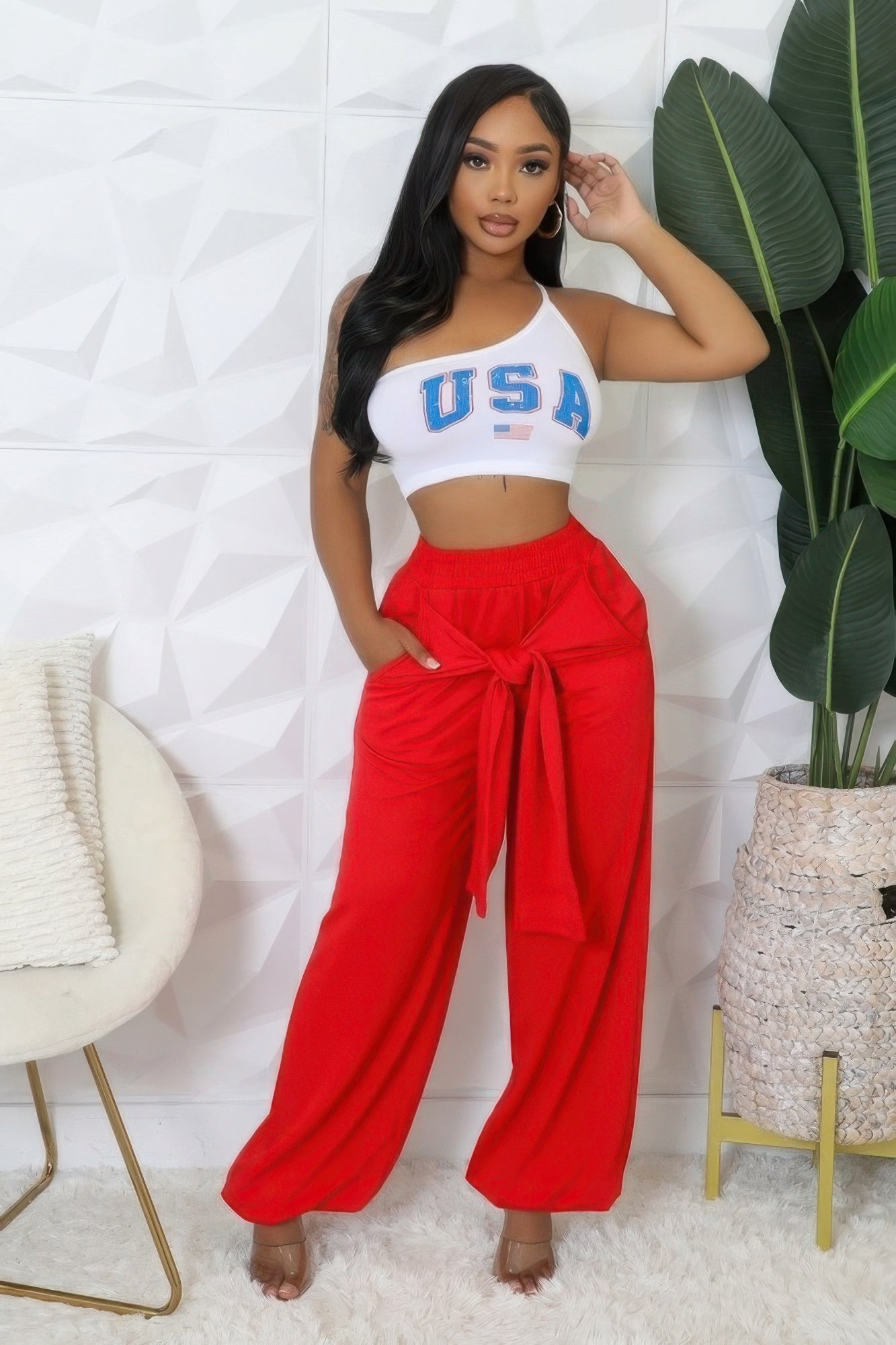 High-waisted Stretch Pants JoySkyBoutique