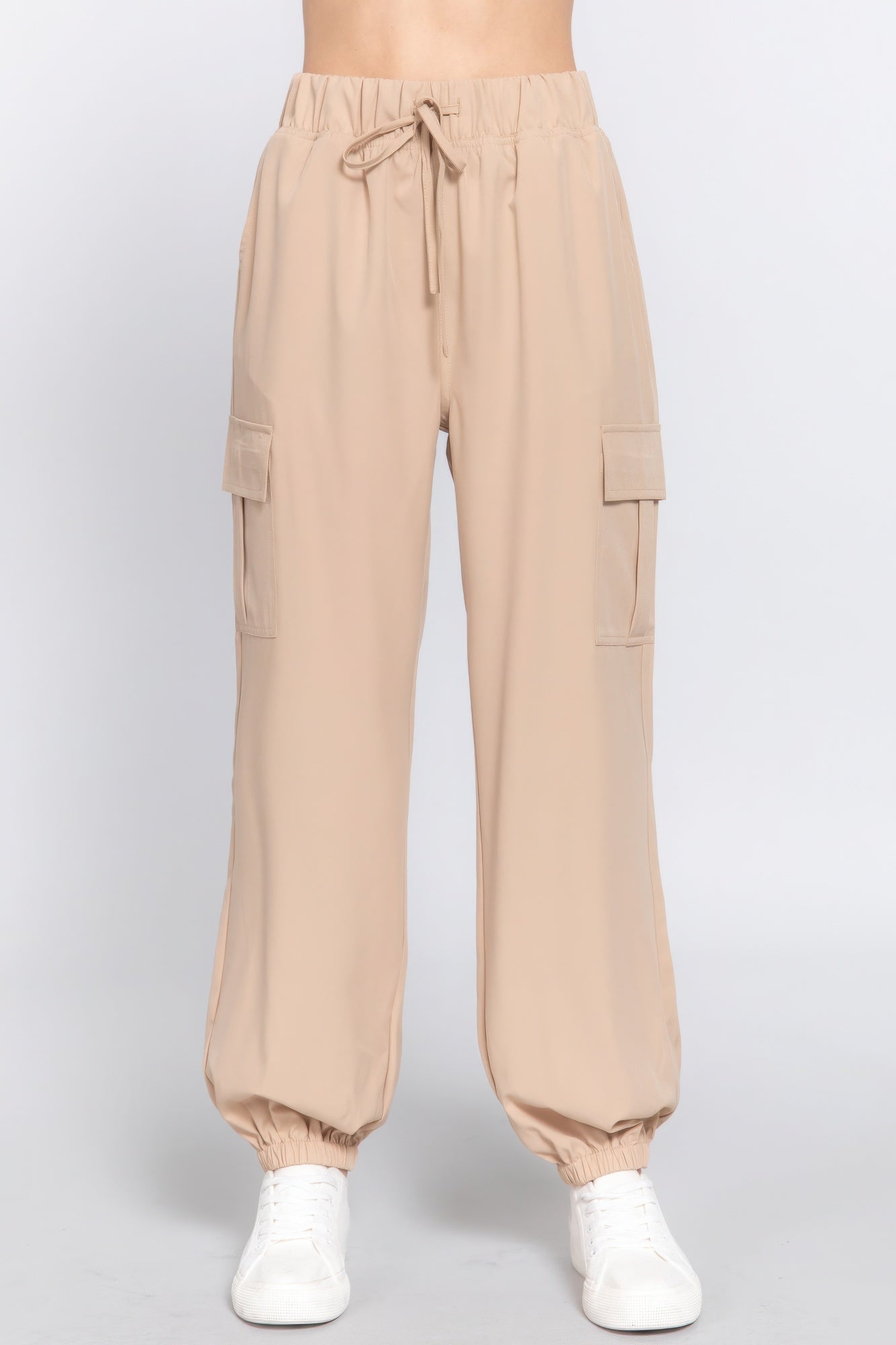 Light Weight Stretch Woven Cargo Jogger Pants JoySkyBoutique