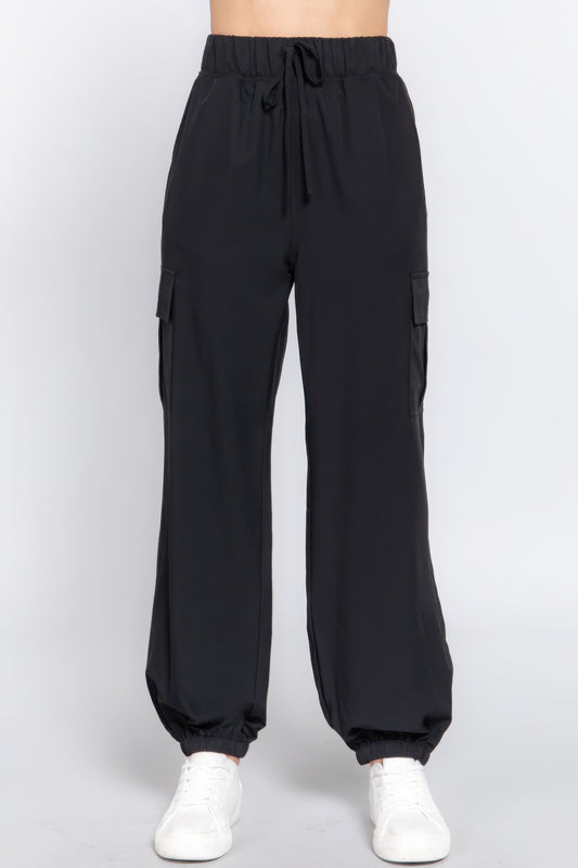 Light Weight Stretch Woven Cargo Jogger Pants JoySkyBoutique