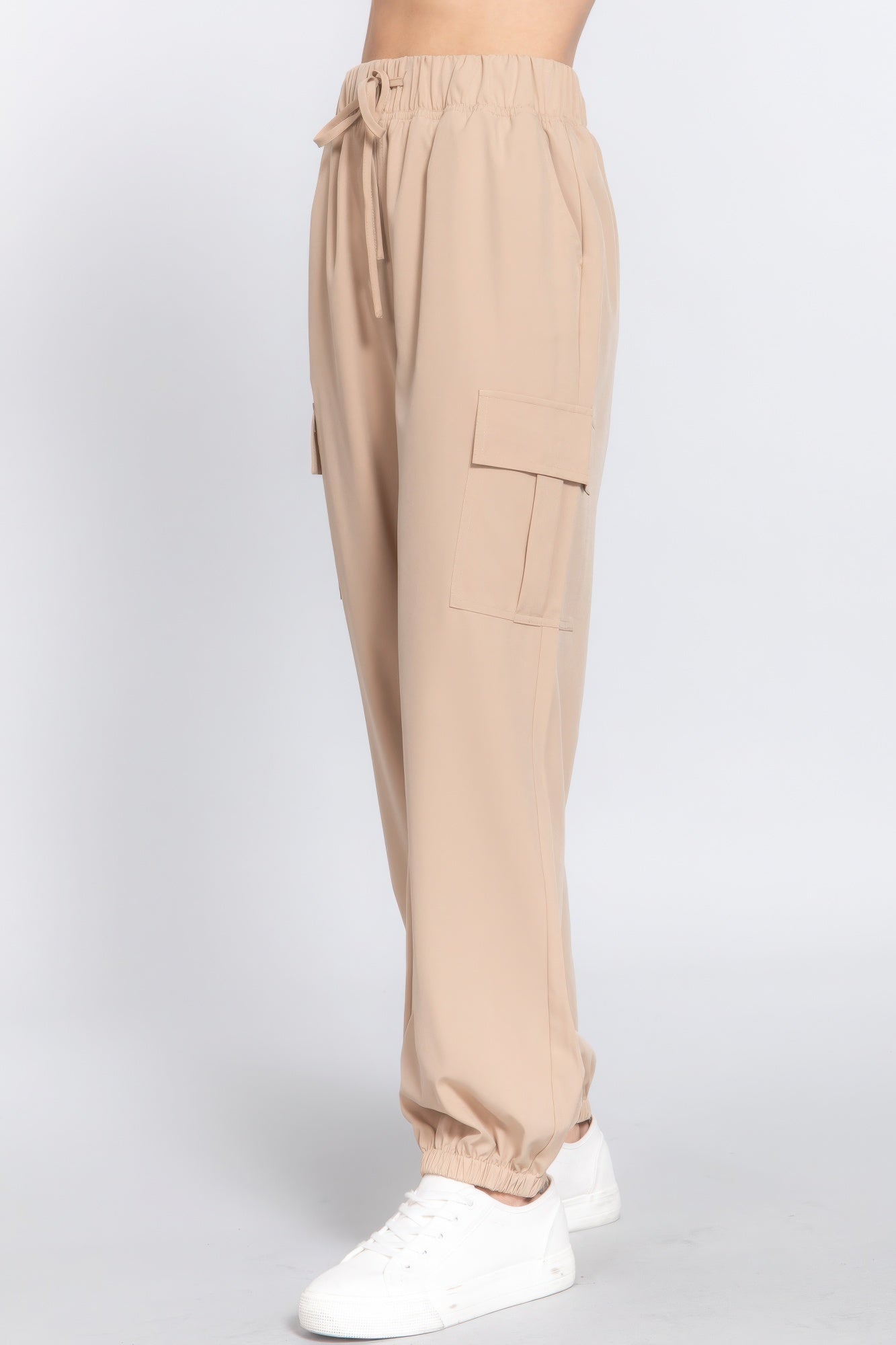 Light Weight Stretch Woven Cargo Jogger Pants JoySkyBoutique