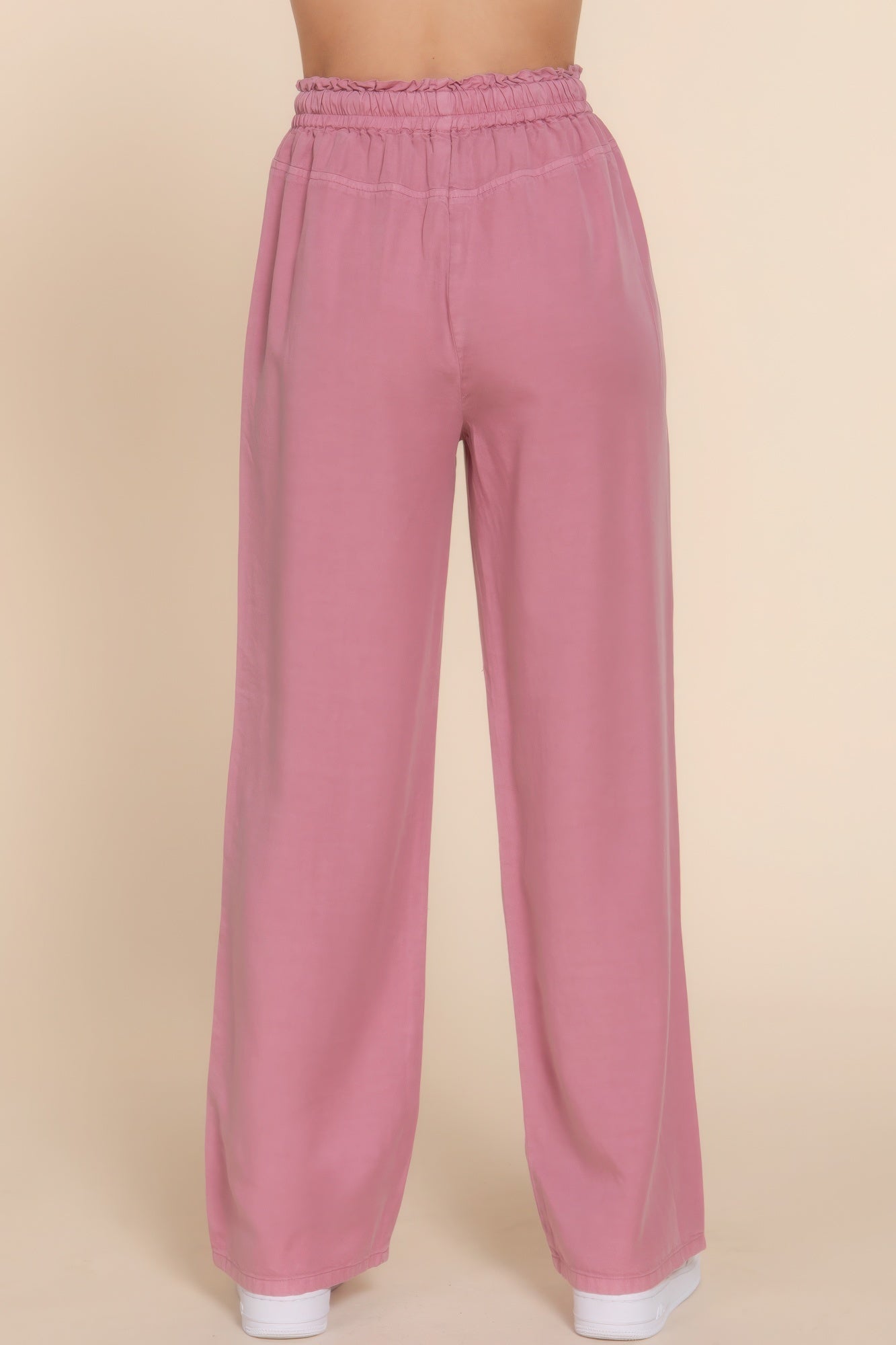 Elastic Waist Tencel Long Pants JoySkyBoutique