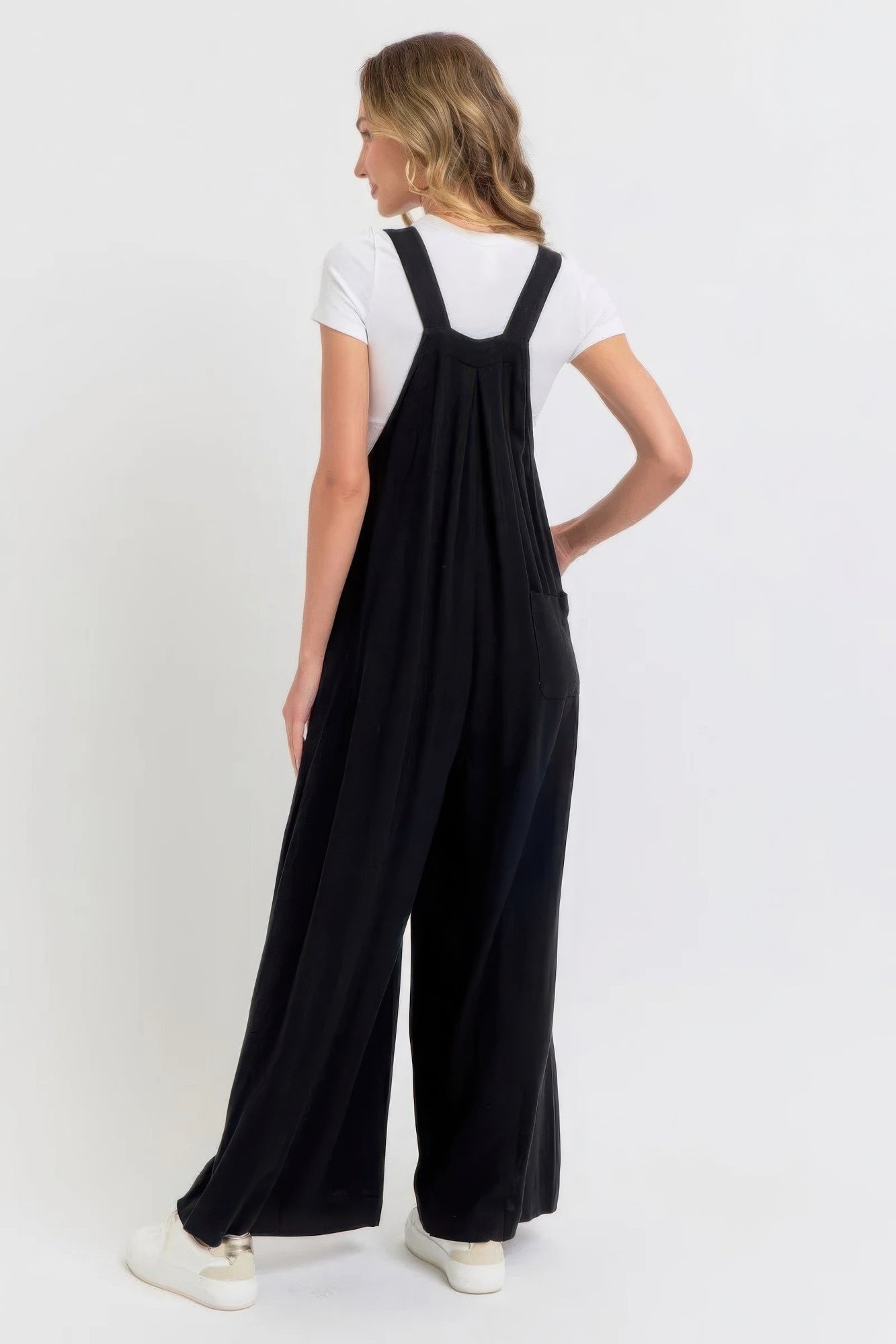 Adjustable Strap Overall Wide Leg Jumpsuit JoySkyBoutique