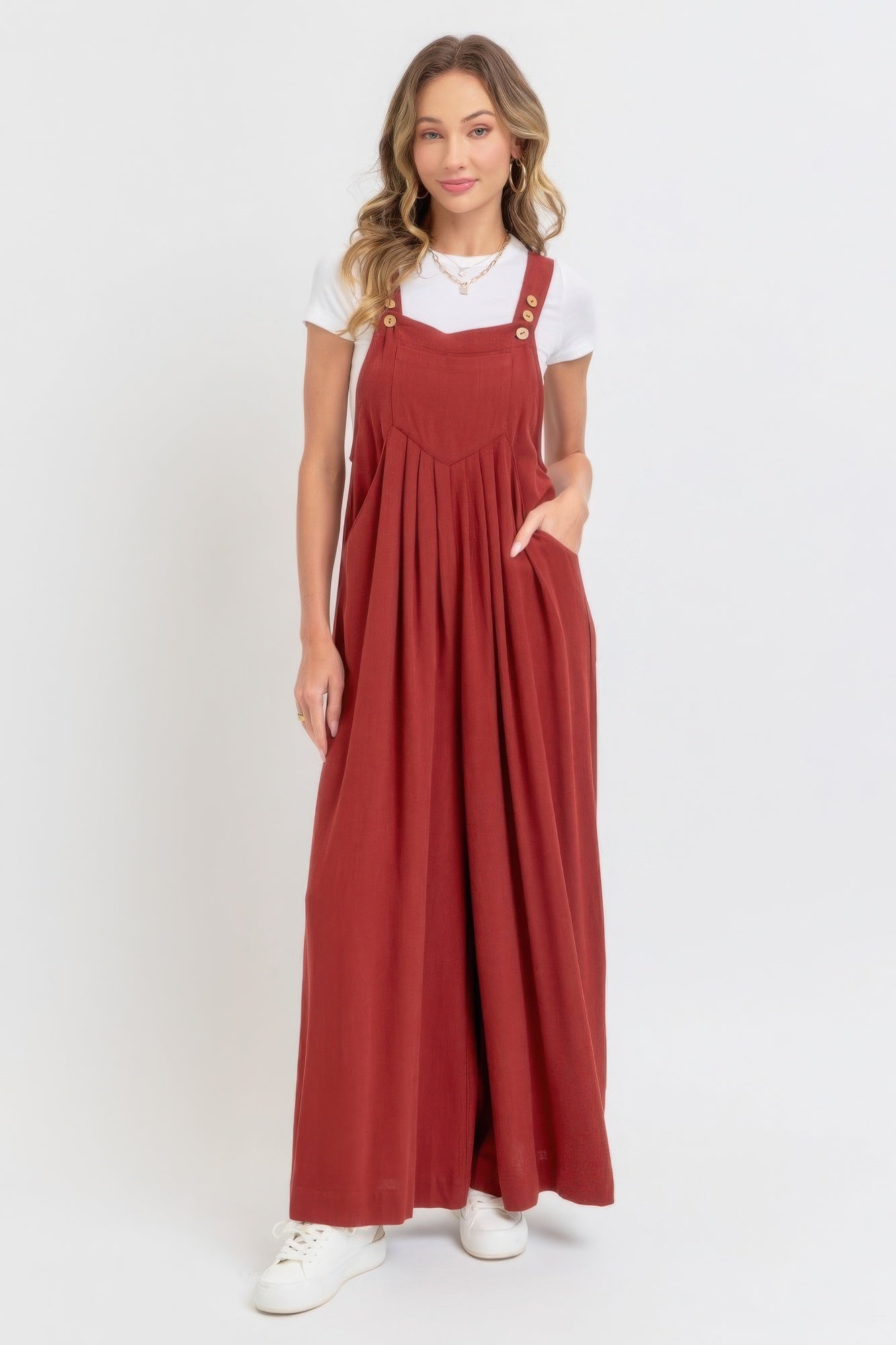 Adjustable Strap Overall Wide Leg Jumpsuit JoySkyBoutique