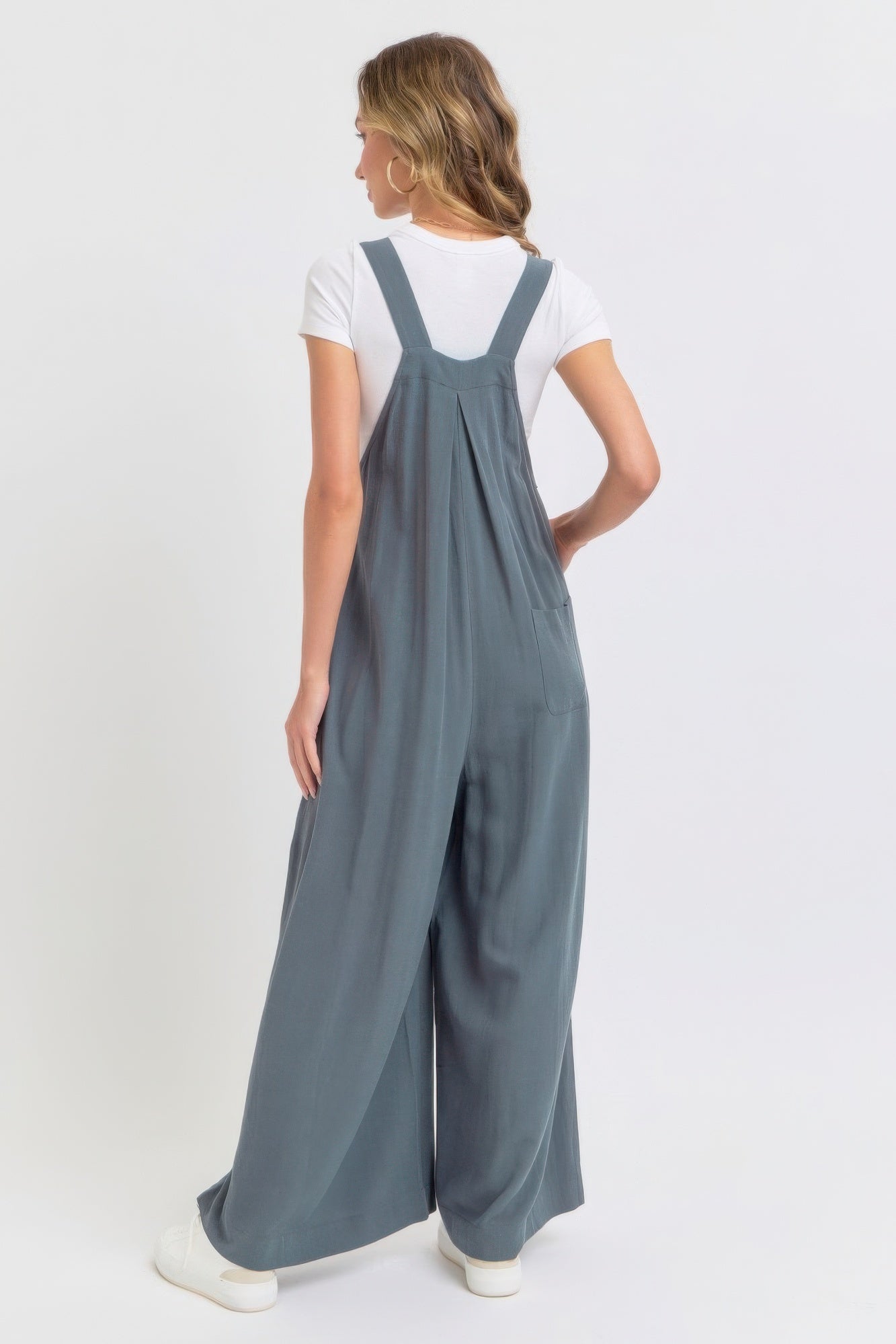 Adjustable Strap Overall Wide Leg Jumpsuit JoySkyBoutique