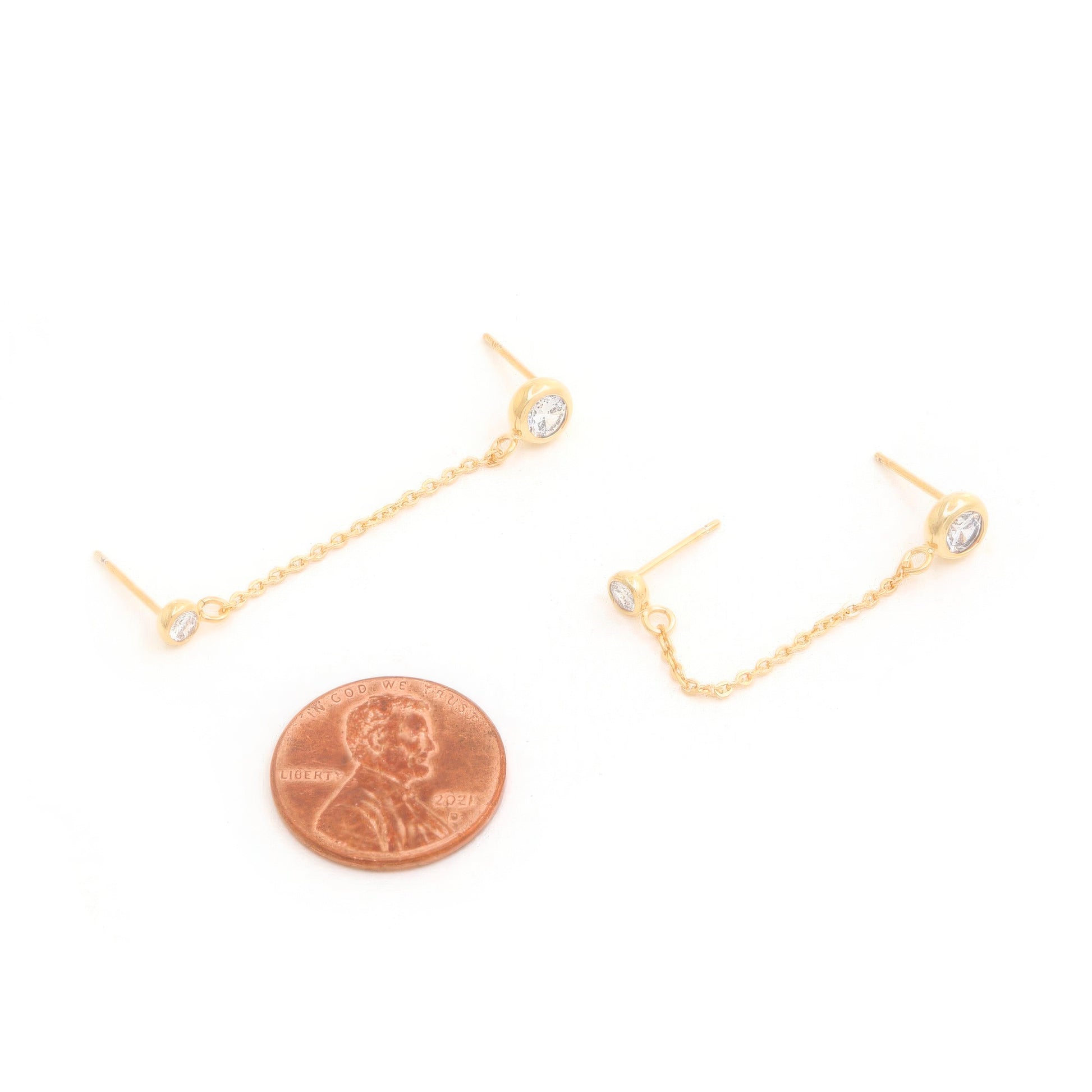 14k Gold Dipped Chain Earring JoySkyBoutique