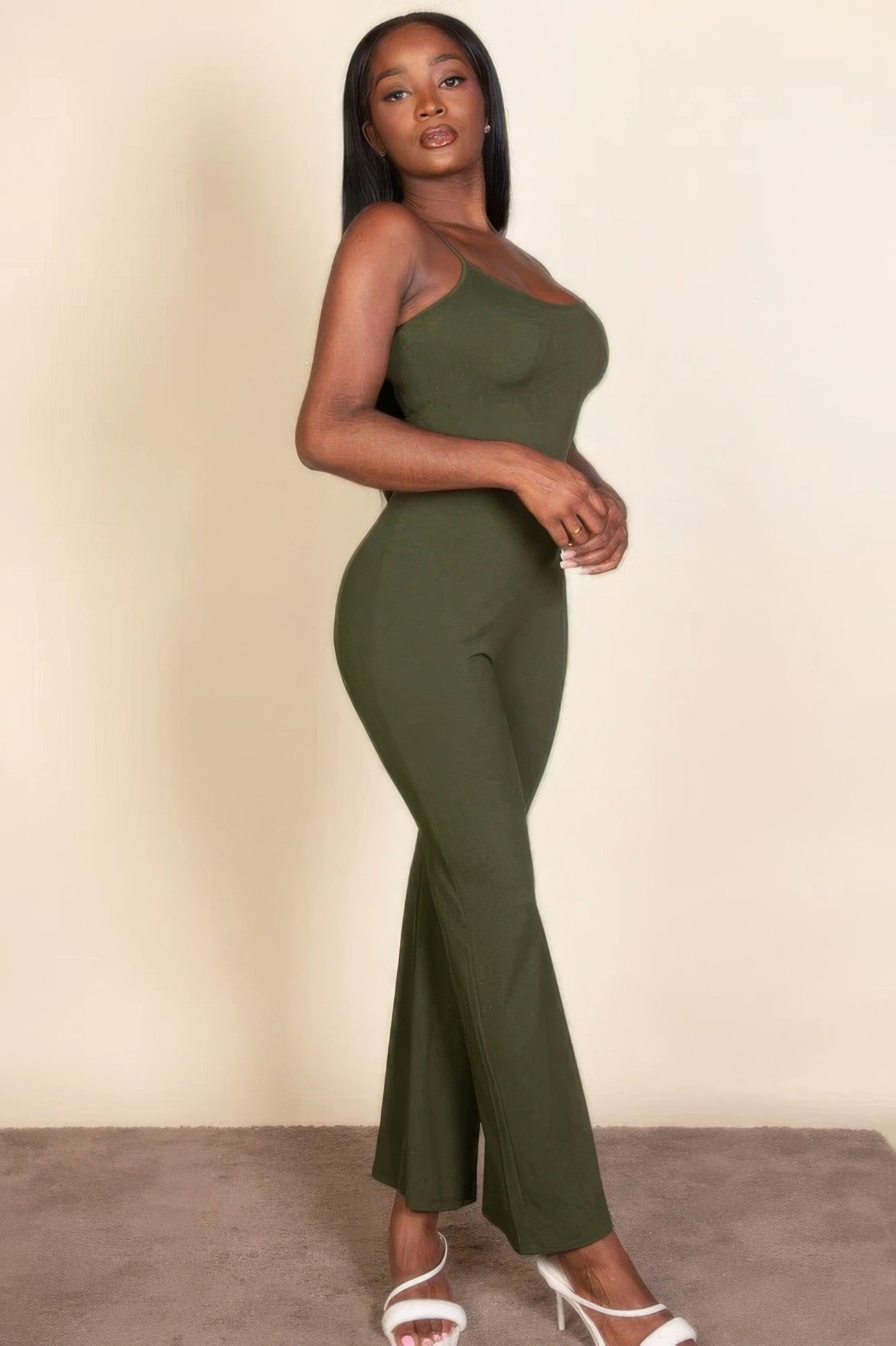 Ribbed sleeveless wide leg jumpsuit JoySkyBoutique