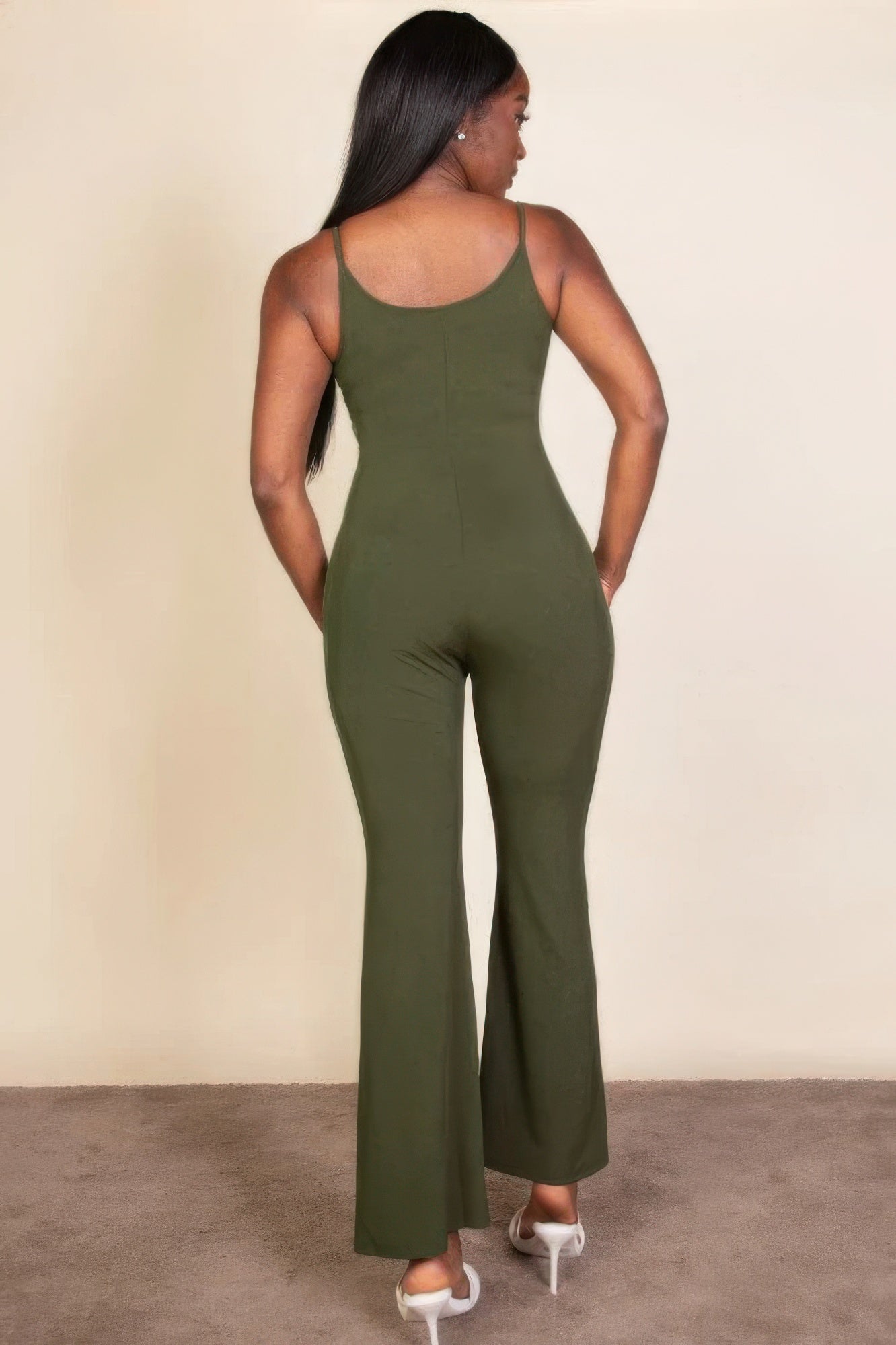 Ribbed sleeveless wide leg jumpsuit JoySkyBoutique