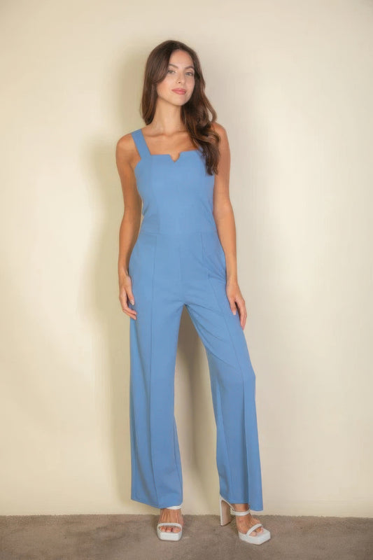 Notched neck cami jumpsuit JoySkyBoutique