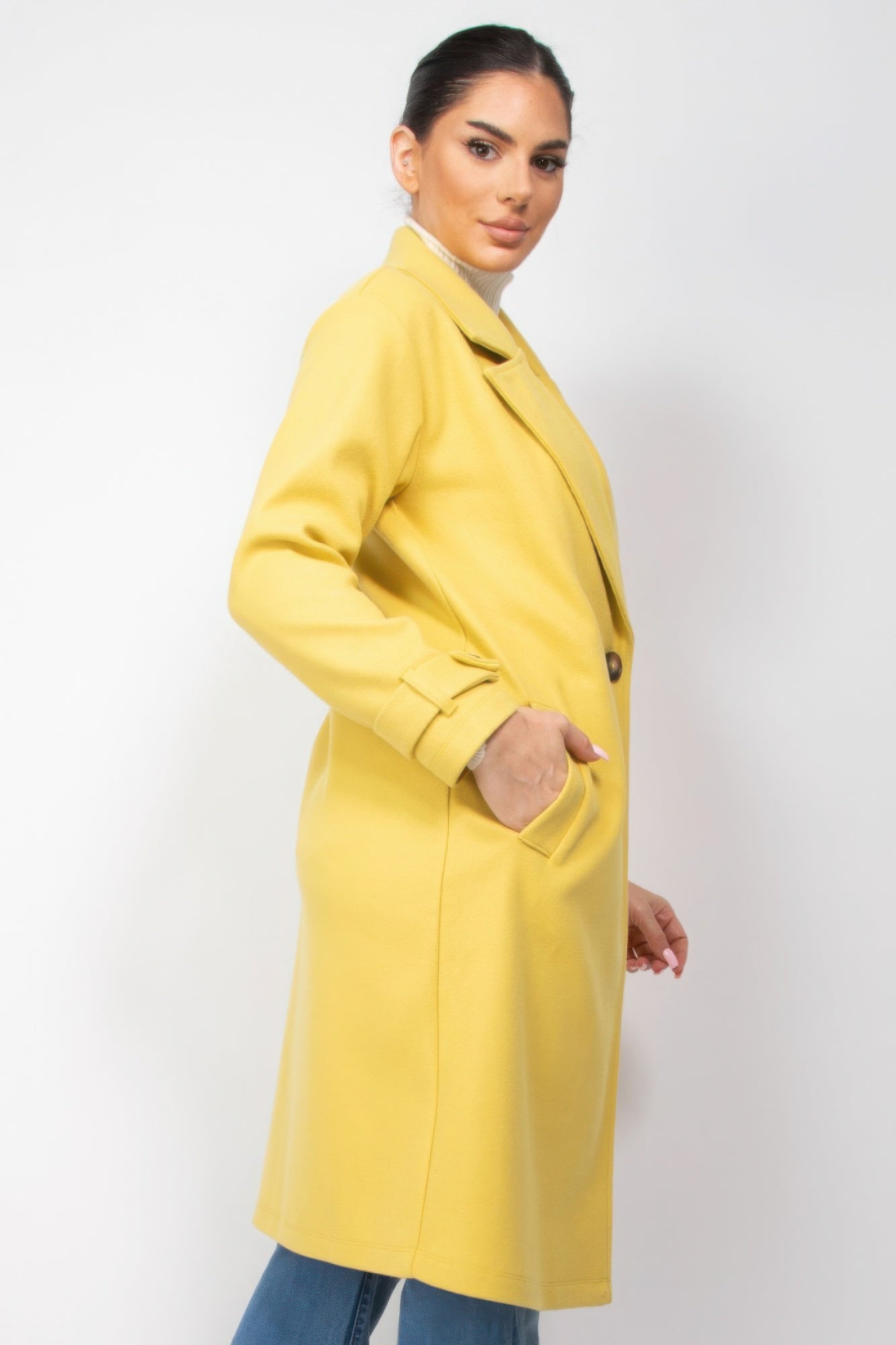 Collar pocketed coat JoySkyBoutique