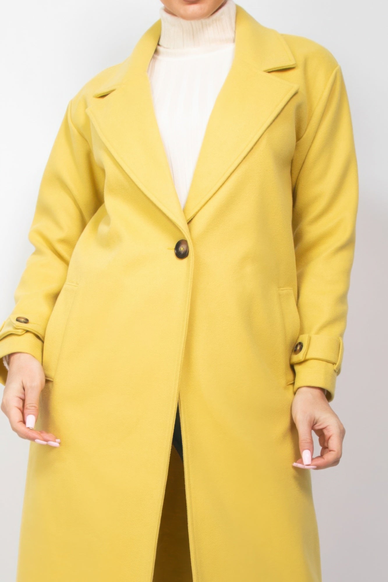 Collar pocketed coat JoySkyBoutique