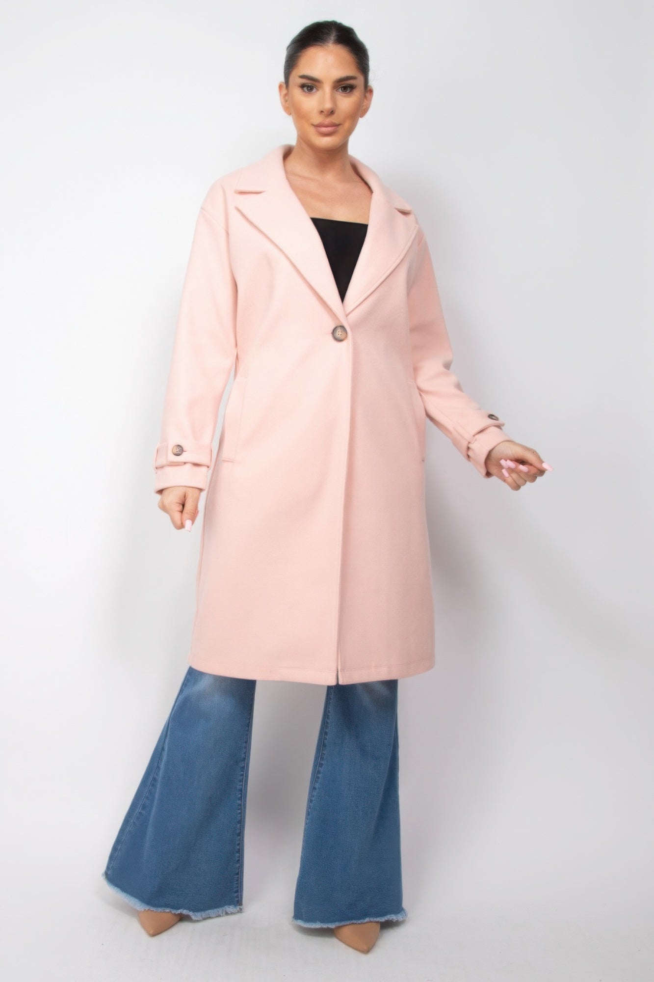 Collar pocketed coat JoySkyBoutique