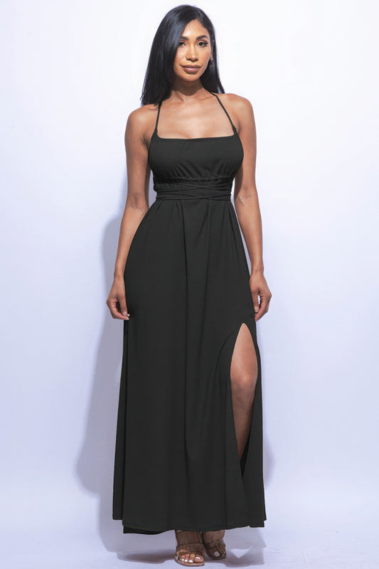 Side Slit Maxi Dress JoySkyBoutique