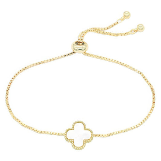 Metal Clover Charm Adjustable Bracelet JoySkyBoutique