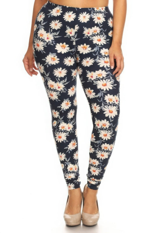 Plus Size Buttery Soft Print Leggings JoySkyBoutique